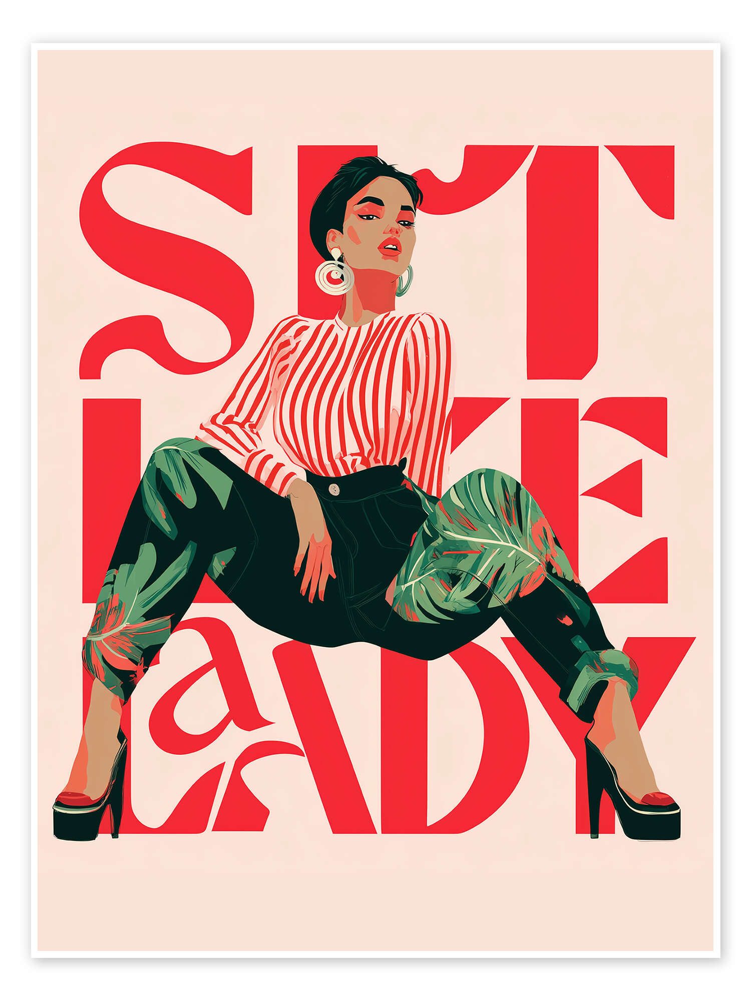 Posterlounge Wandbild Sit Like A Lady, Editors Choice, erhältlich als Poster, Leinwandbild, Wandsticker oder Acrylglasbild