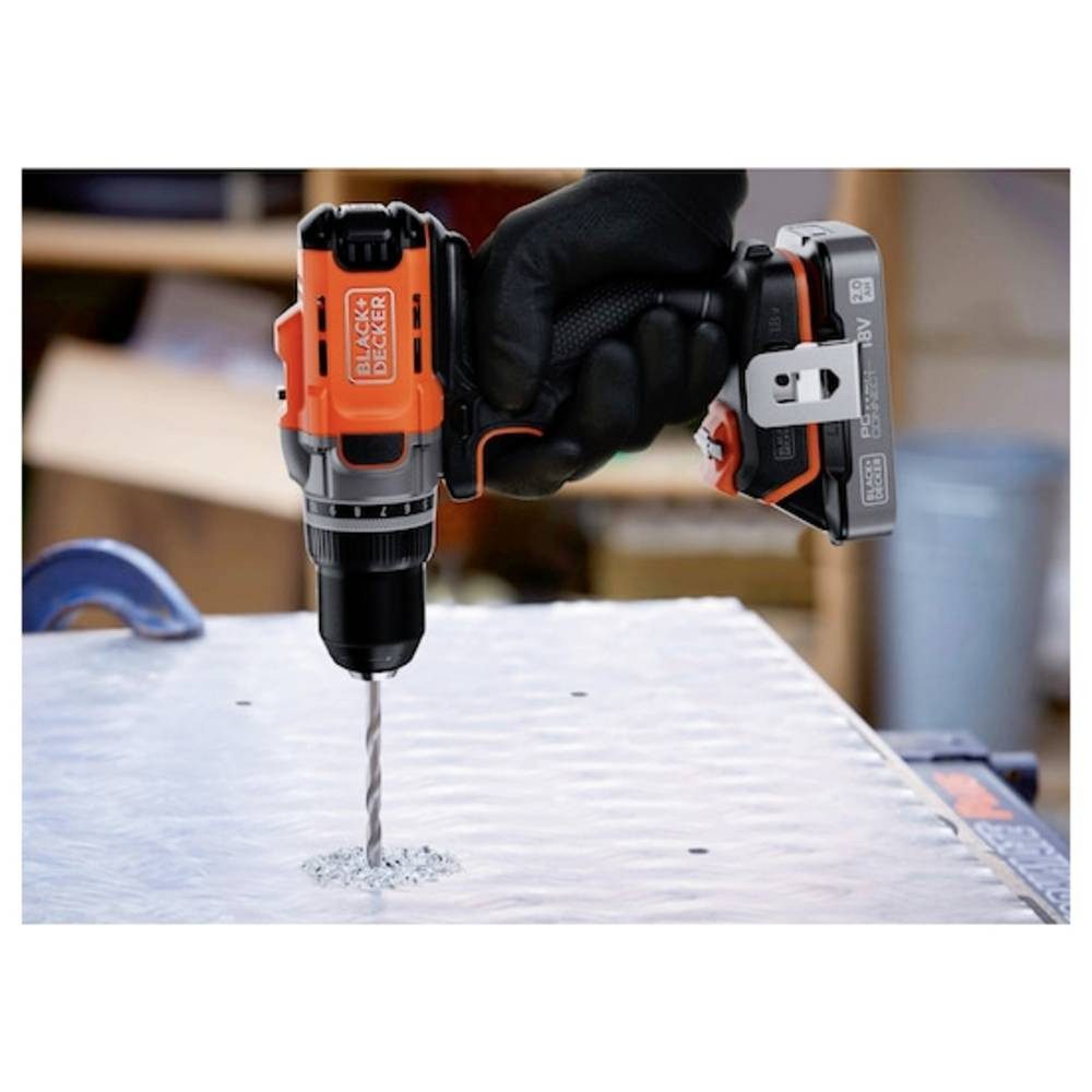 Black + Decker Akku-Schrauber Akku-Bohrschrauber 18 V Li-Ion ohne Akku, ohne Ladegerät, inkl. Koffer, ohne Akku, ohne Ladegerät, inkl. Koffer