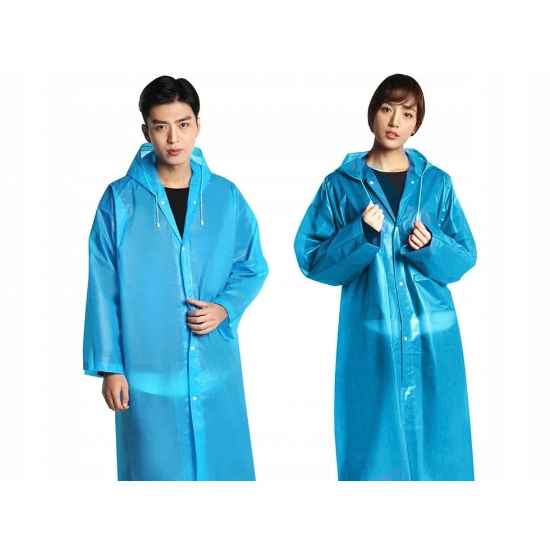 VERK GROUP Regenmantel Regenponcho mit Kapuze Regencape Unisex Wasserdicht EVA