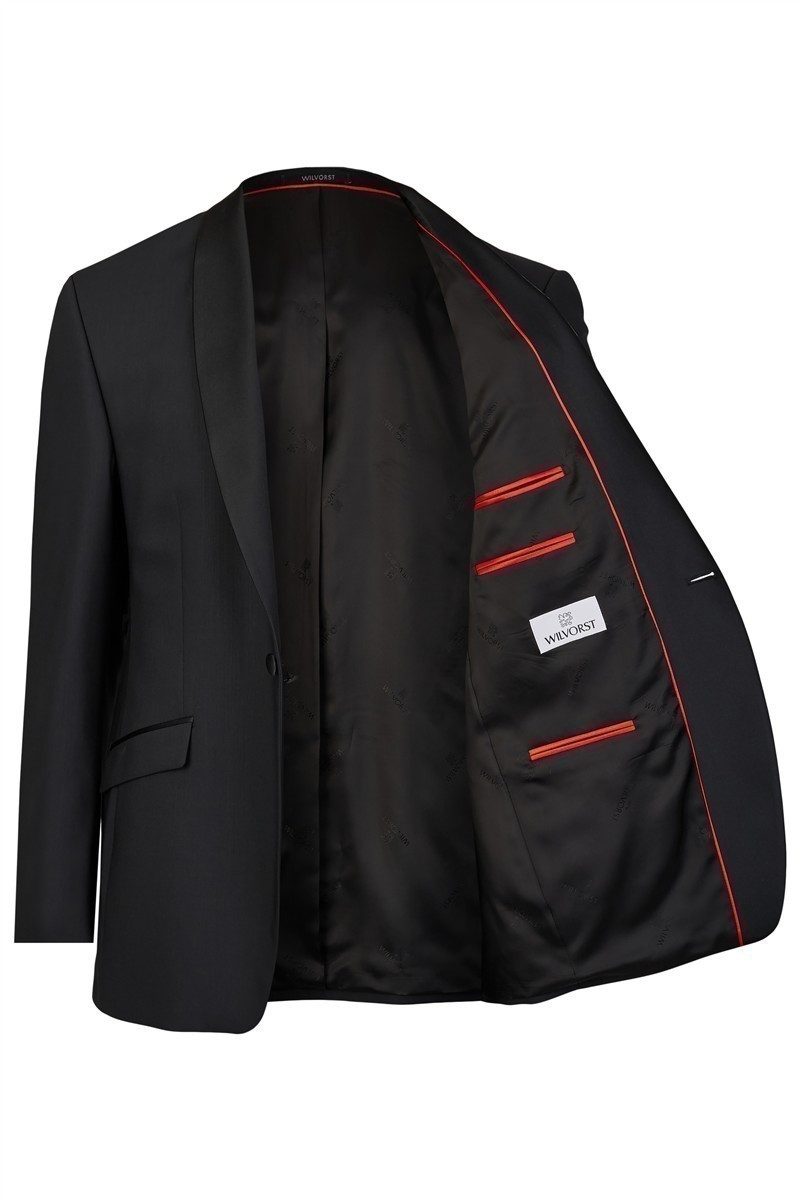 Wilvorst Sakko Wilvorst CLASSICs Herren Smokingsakko Modern Fit Schwarz