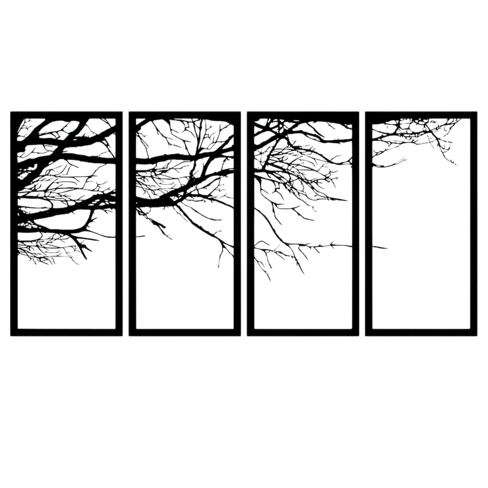 Jumpeak Wanddekoobjekt 4 Stück Baum Zweig günstig online kaufen
