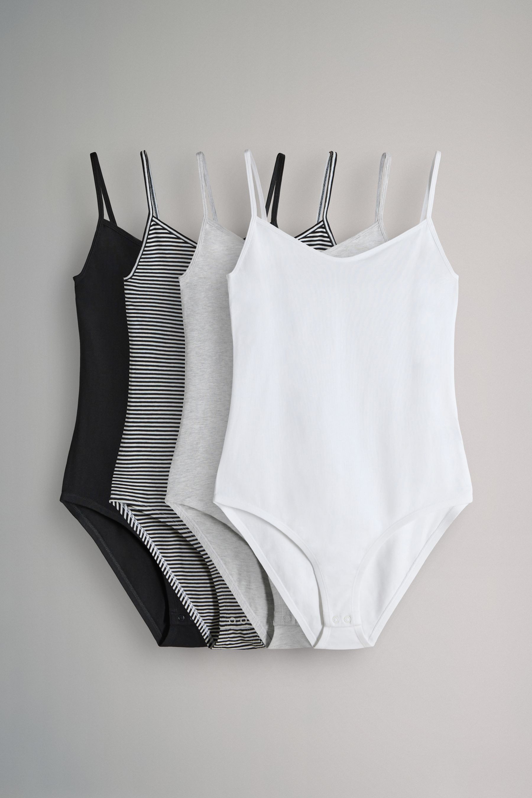 The Set Body The Set Bodysuits mit Trägern, 3er-Pack (4-tlg)