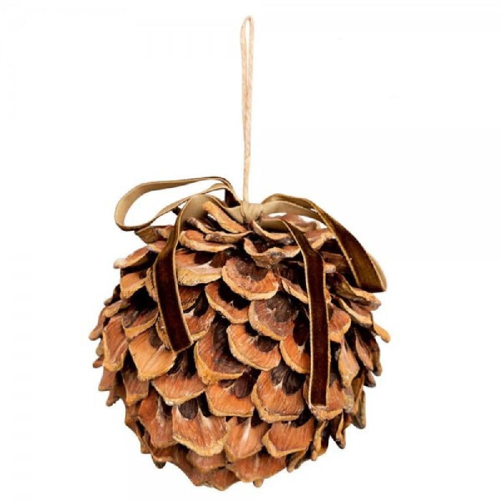 Greengate Christbaumschmuck Weihnachtskugel Pinie Braun (L)