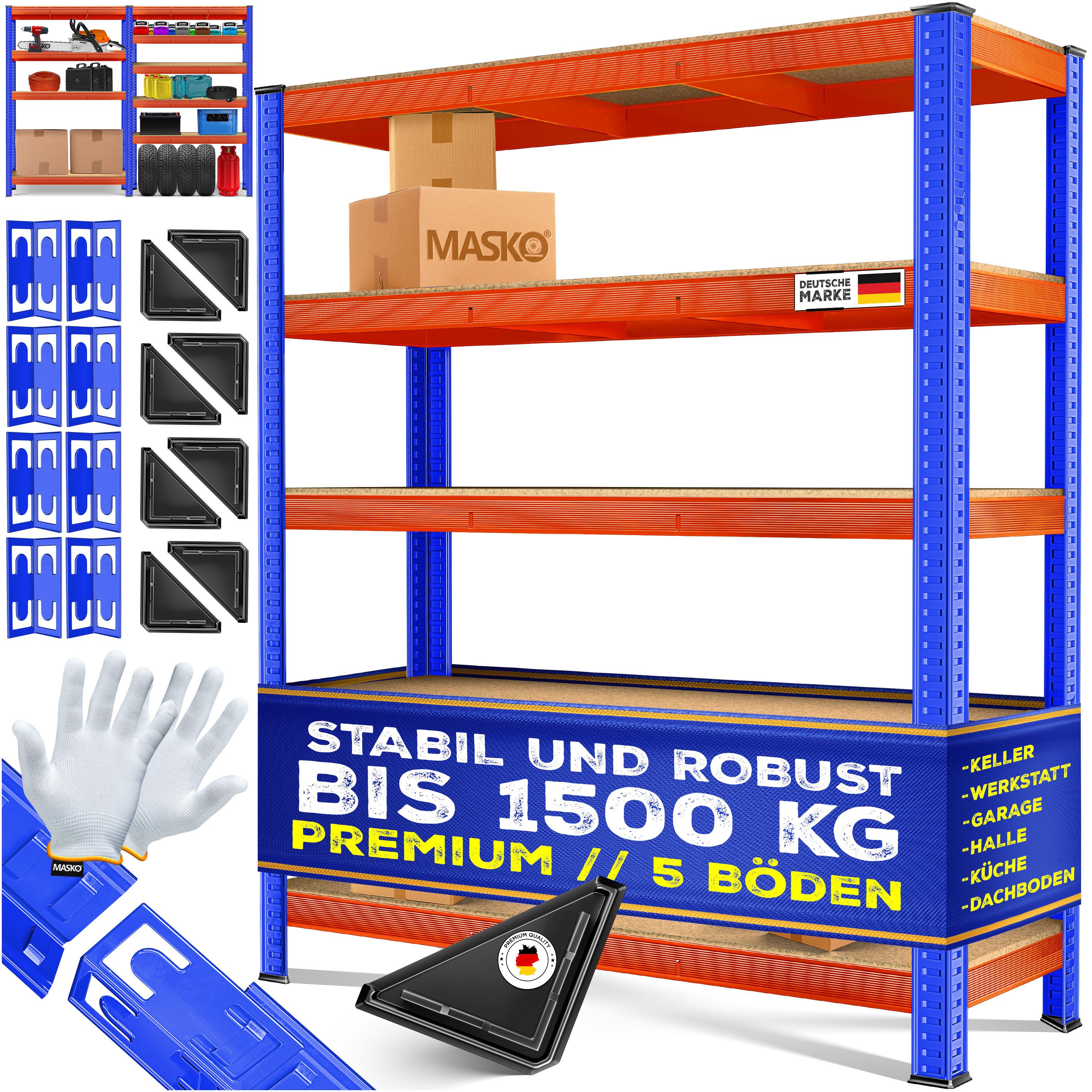 MASKO Schwerlastregal, Lagerregal 300 kg pro günstig online kaufen