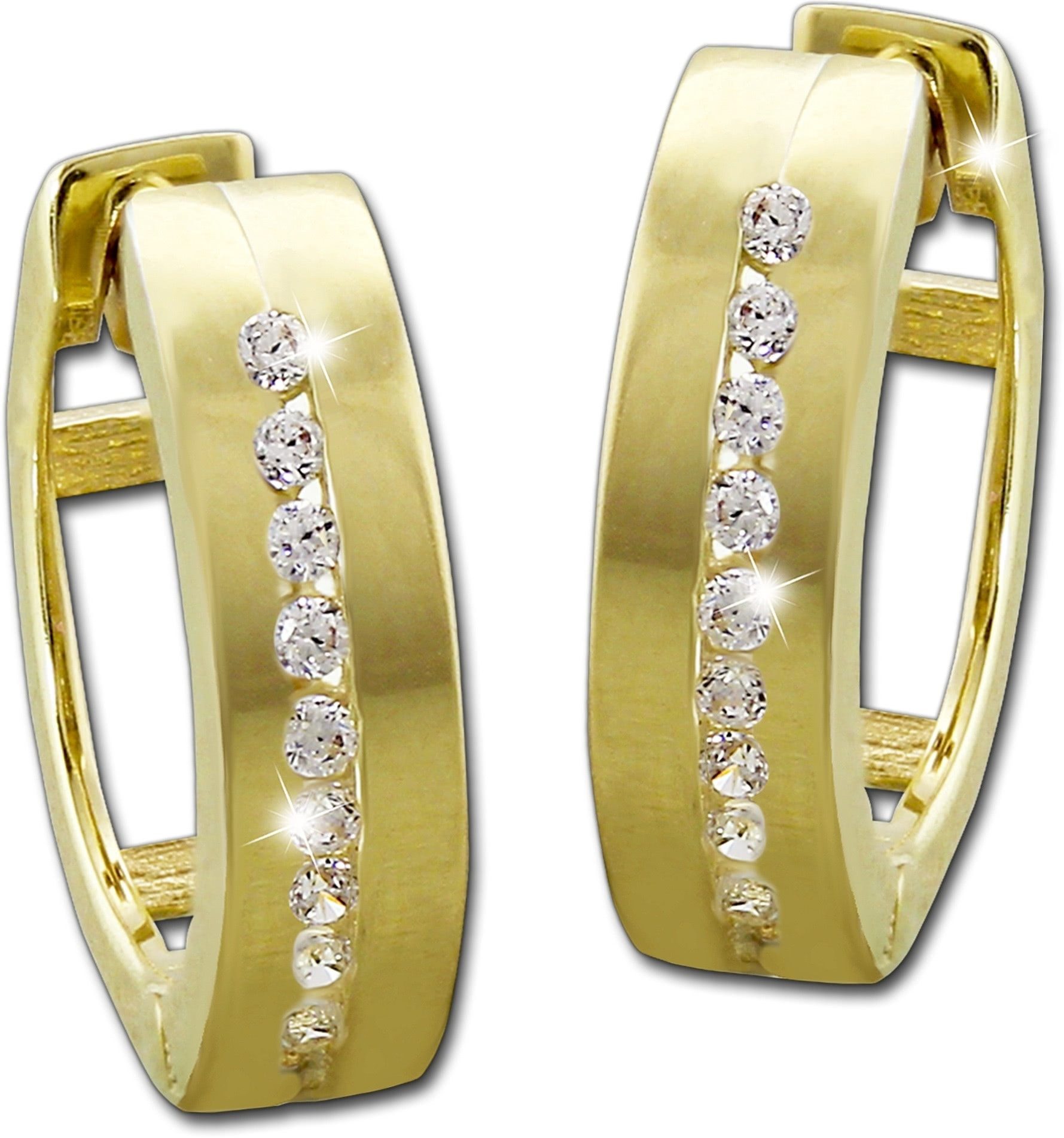 Paar Creolen GoldDream Creole Glamour Line Zirkonia