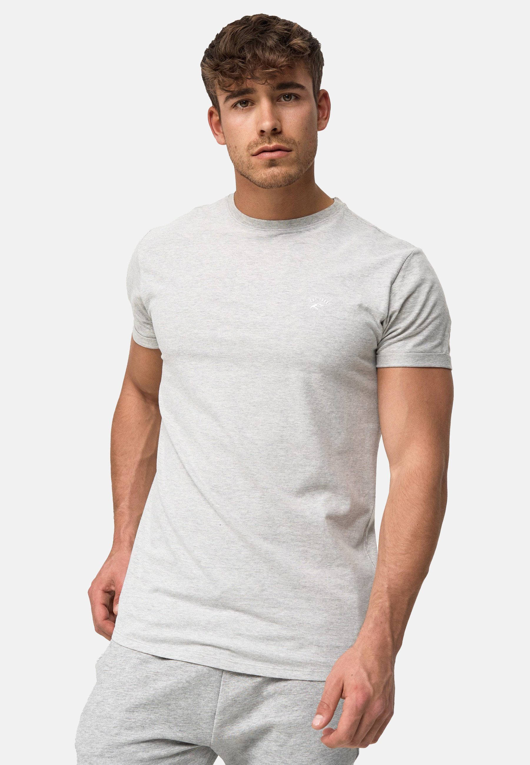 Indicode T-Shirt Kloge Lt Grey Mix