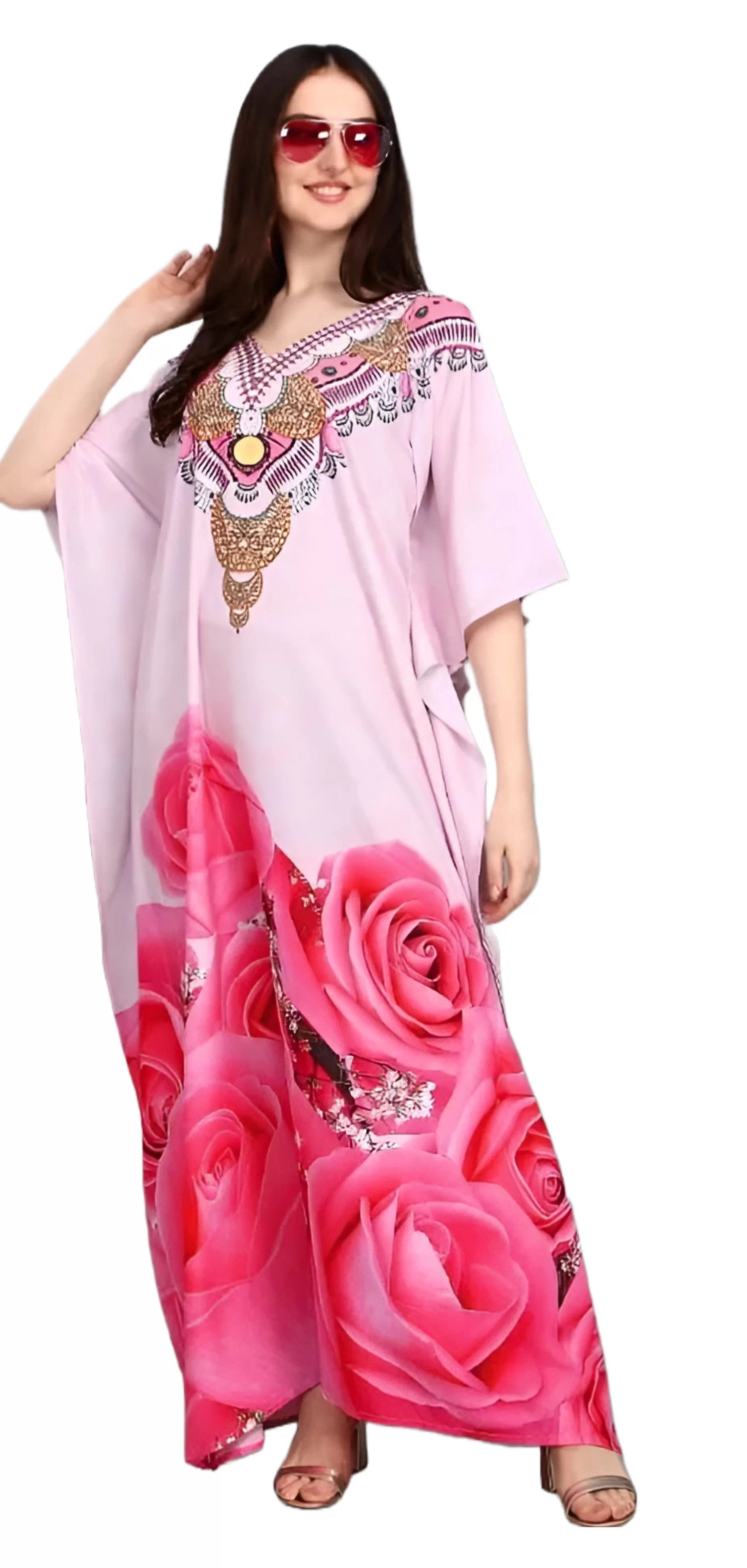 PfauGermany Kaftan CHARMING REEF Digital Printed With Stone Work