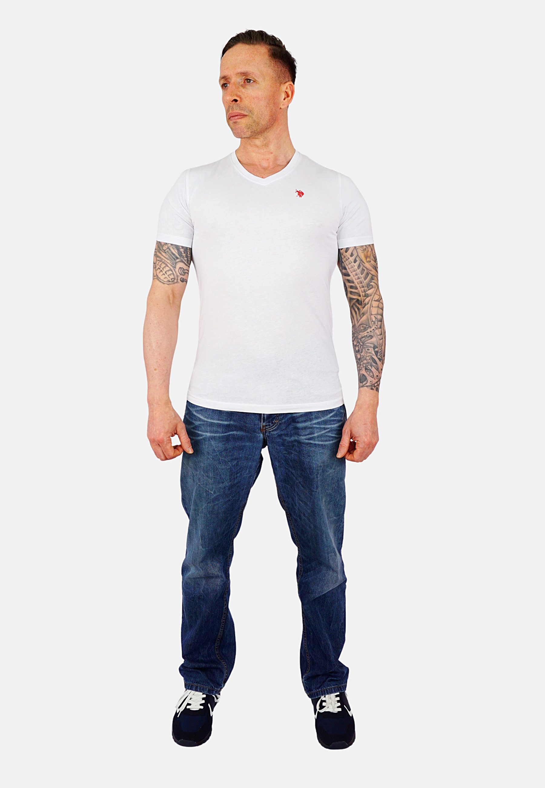 U.S. Polo Assn. T-Shirt Shirt 2 Pack T-Shirts V-Neck Shortsleeve (2-tlg., 2 günstig online kaufen