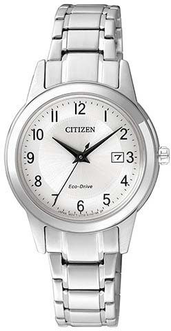 Citizen Solaruhr FE1081-59B, Armbanduhr, Damenuhr, Edelstahlarmband, Datum