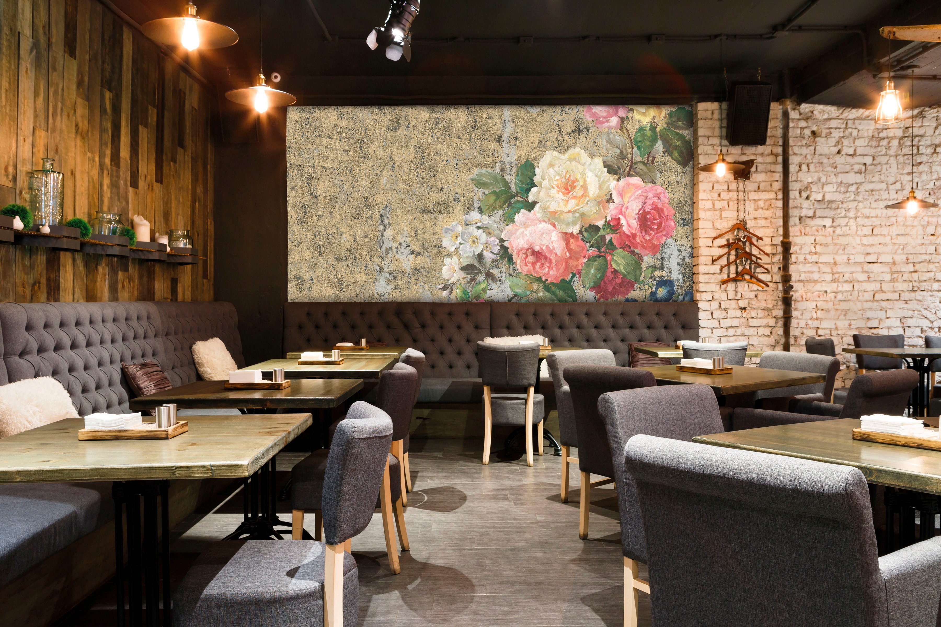 Architects Paper Fototapete Atelier 47 Bouquet 3, glatt, floral, (4 St), Vlies, Wand, Schräge, Decke