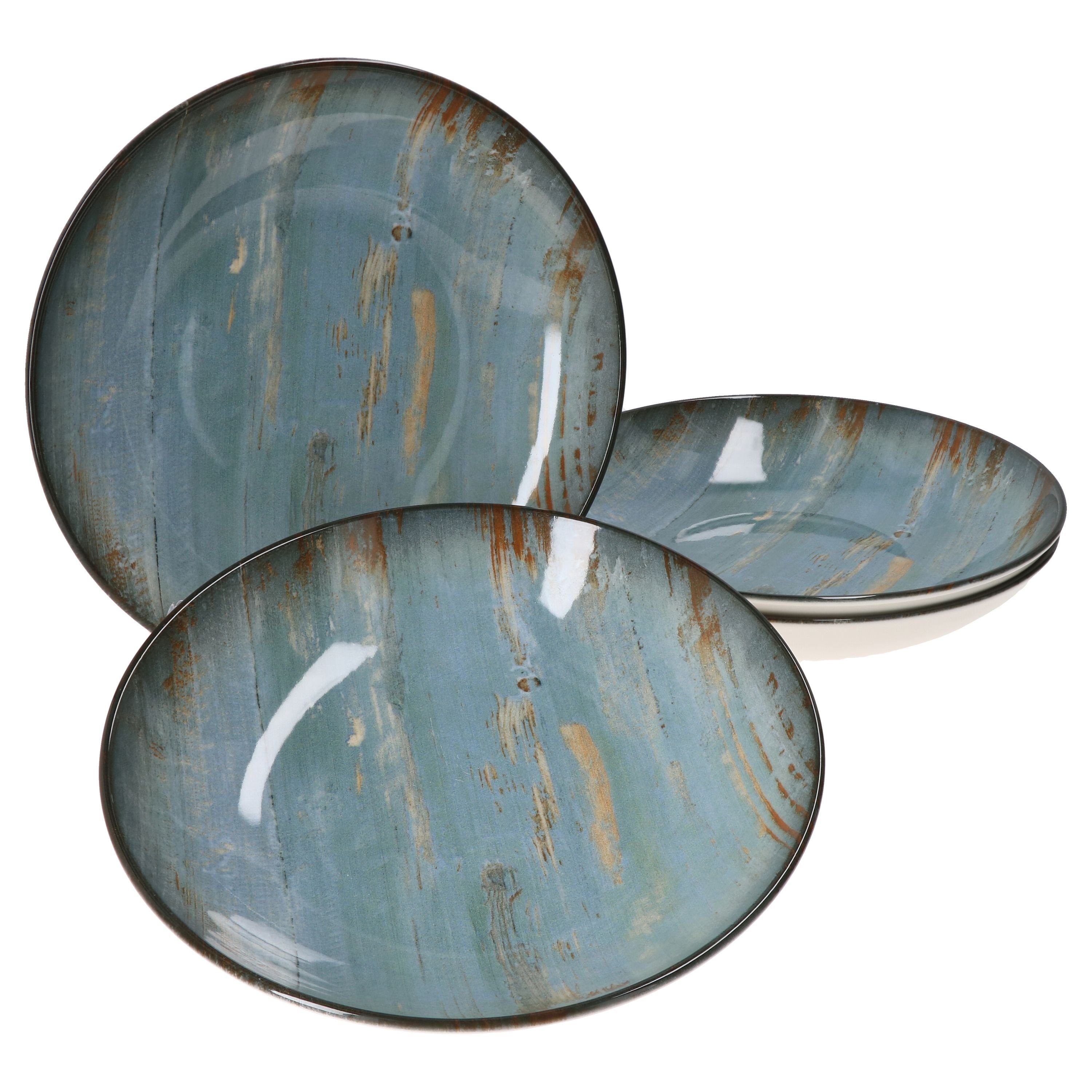 Bonna Suppenteller 4er Set Suppenteller Bonna Madera Mint Bloom 25cm - MDRMTBLM25CK