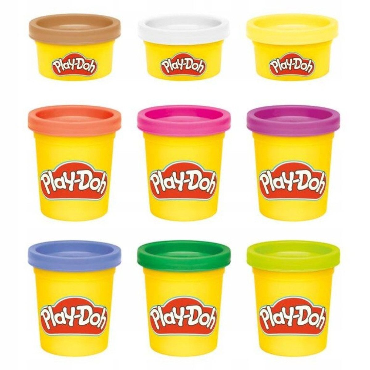 Play-Doh Knete Hasbro Play-Doh Knete Modelliermasse 6×57 g + 3×28 g, bunter, Set (9 teilig, 9-tlg., 426g), 9er Pack