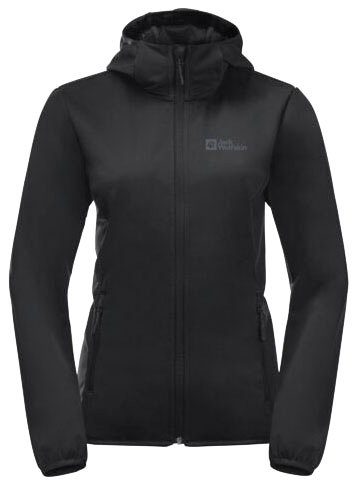 schnell Wolfskin HOODY Softshelljacke wärmend & & trocknend atmungsaktiv Jack W schwarz WINDHAIN