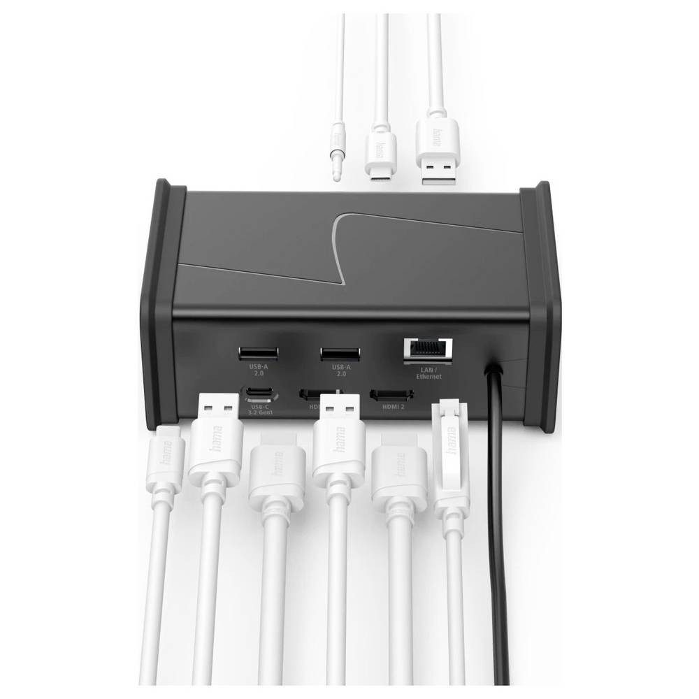 Hama Laptop-Dockingstation USB-Hub Connect2Office Black USB-C® Power Delivery 00200150