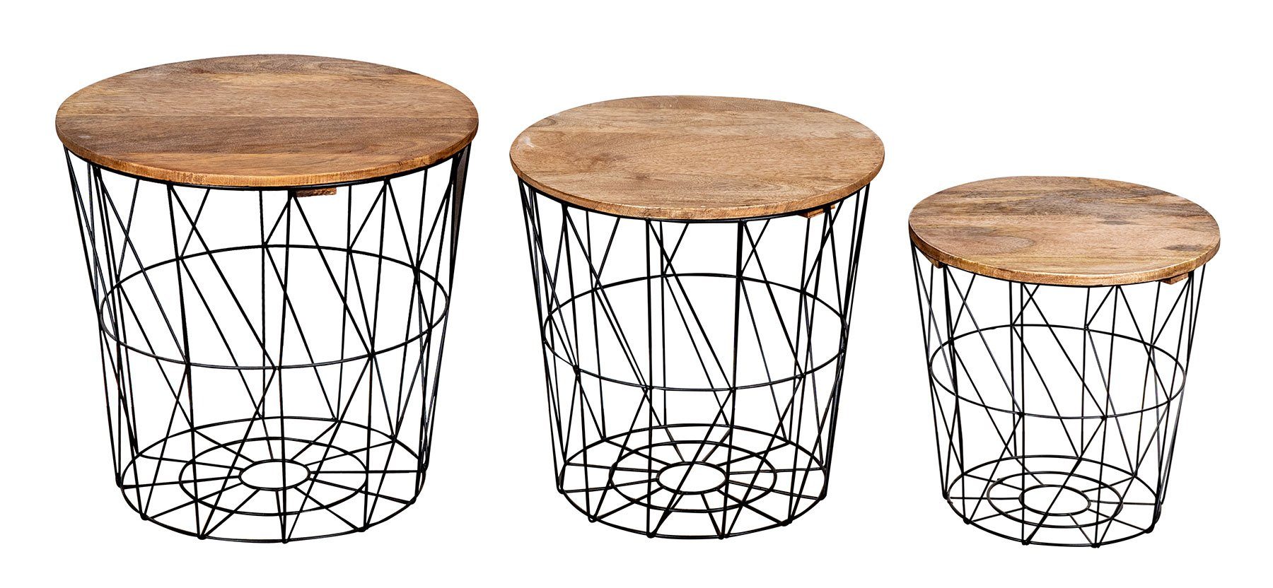 Levandeo® Couchtisch, 3er Set Beistelltisch Metall günstig online kaufen