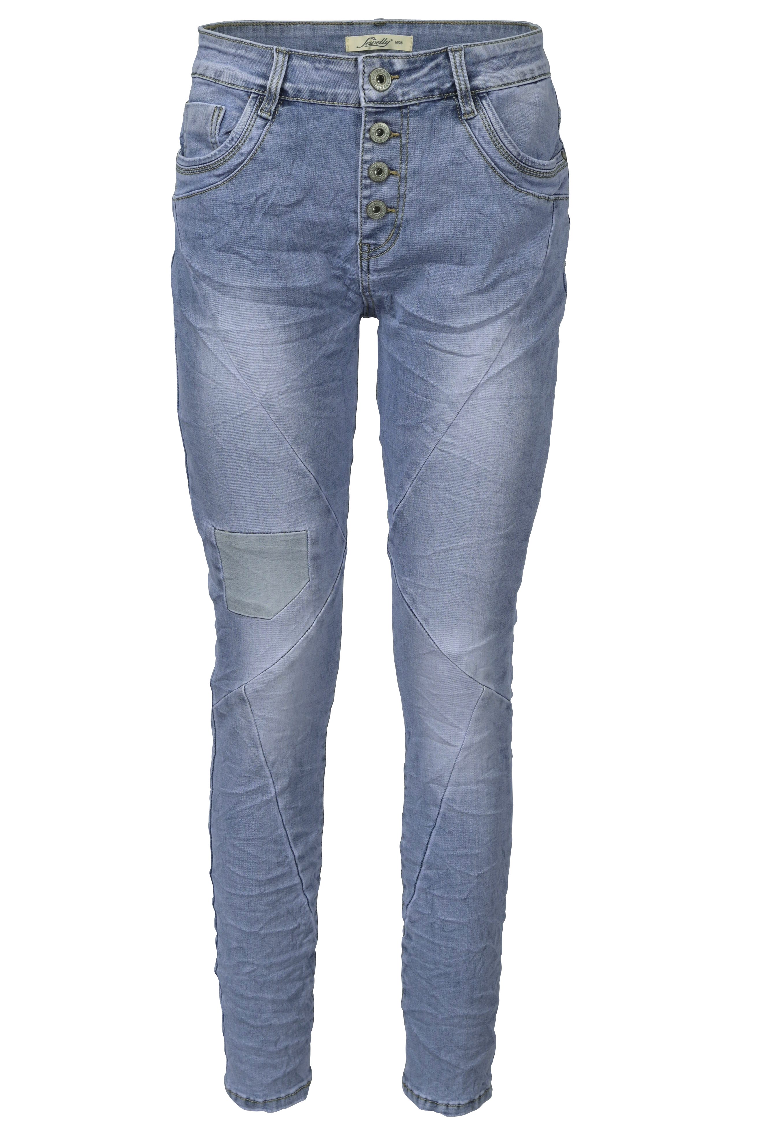 Regular-fit-Jeans im Jewelly Five-Pocket Stretch Jeans Crash-Look
