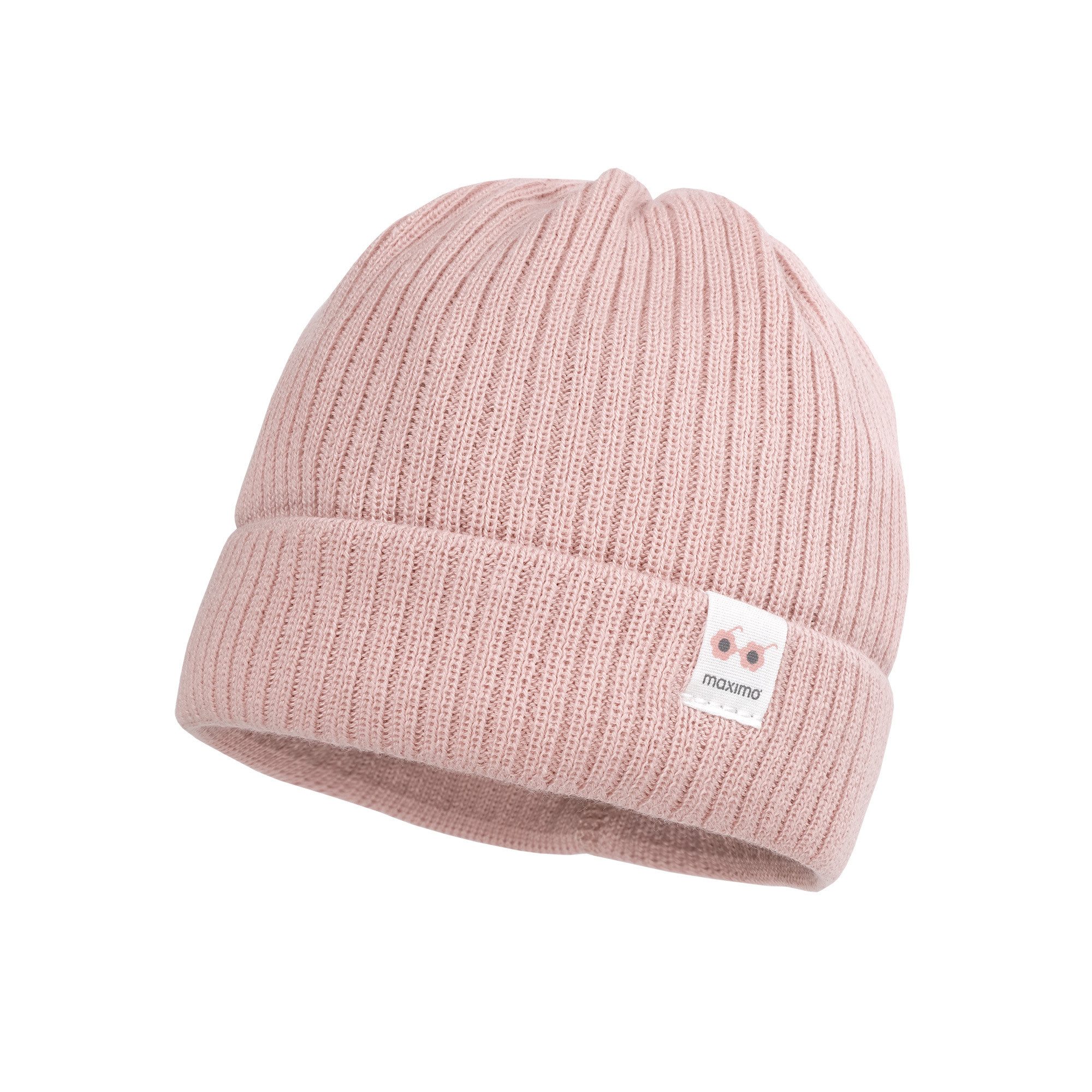 MAXIMO Strickmütze GOTS BABY-Beanie, Rippe Umschlag (1-St)