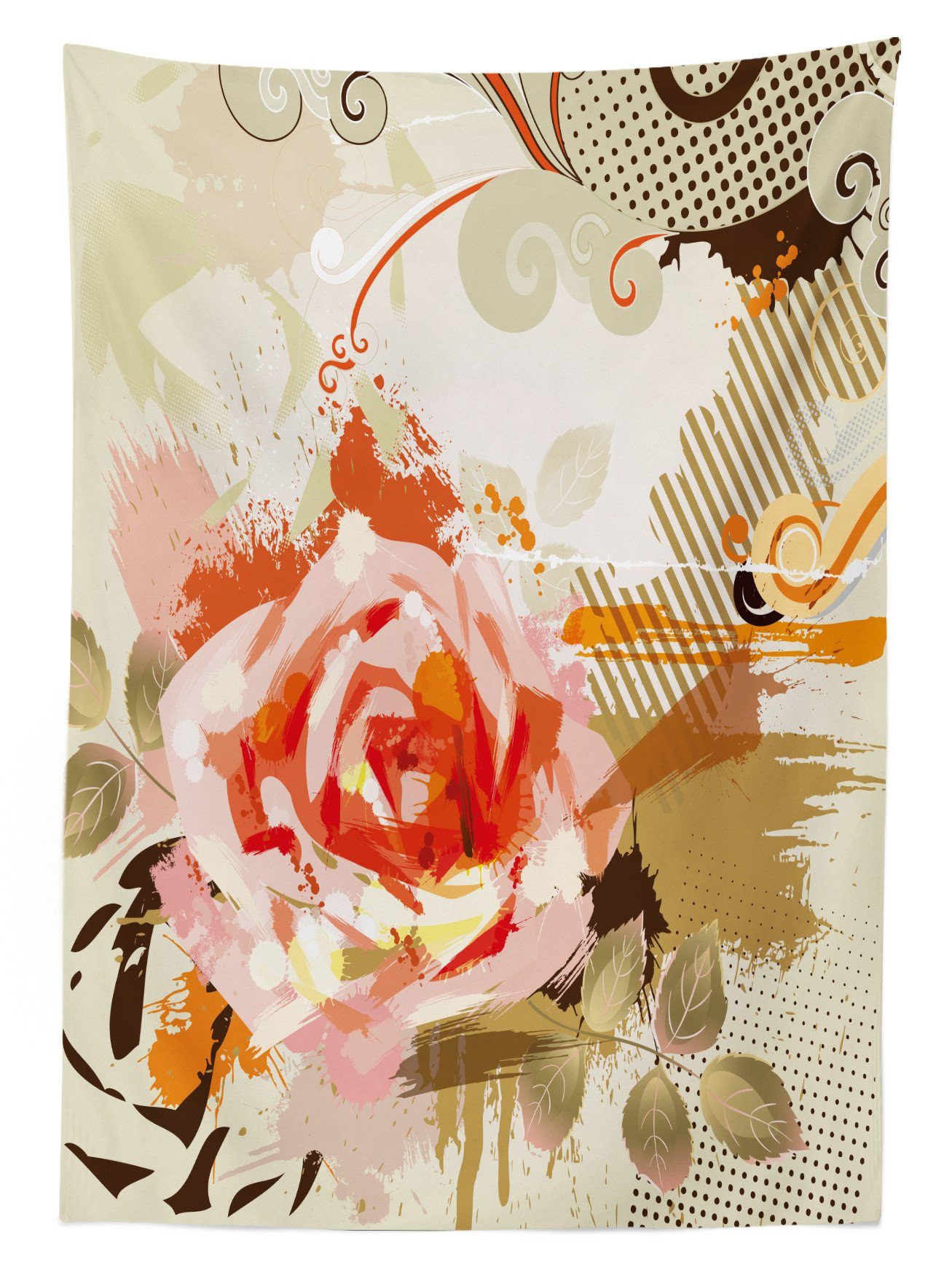 Außen geeignet den Abstrakt Rose Für Waschbar Bereich Farben, Abakuhaus Klare Farbfest Grunge Tischdecke
