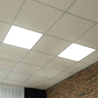 etc-shop LED Deckenleuchte, LED-Leuchtmittel fest verbaut, Warmweiß, 2er Set LED 18 Watt Decken Leuchten Beleuchtungen eckig Lampe
