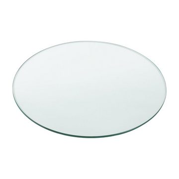 neu.haus Tischplatte, »Glasgow« Glasplatte 6 mm stark aus ESG Sicherheitsglas für Tischplatte / Kaminplatte / Bodenplatte Rund Ø30cm