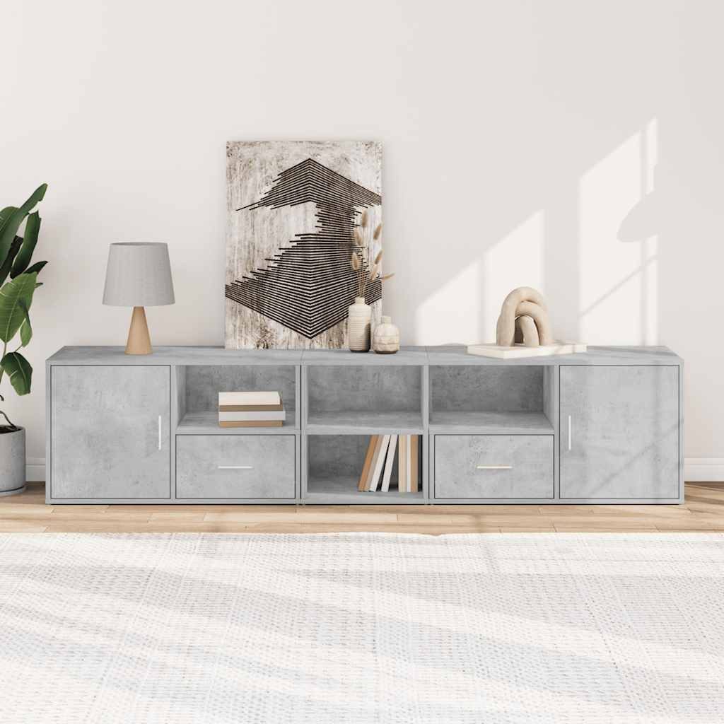 vidaXL Schuhschrank Eckregal Betongrau 200x40x45 cm günstig online kaufen