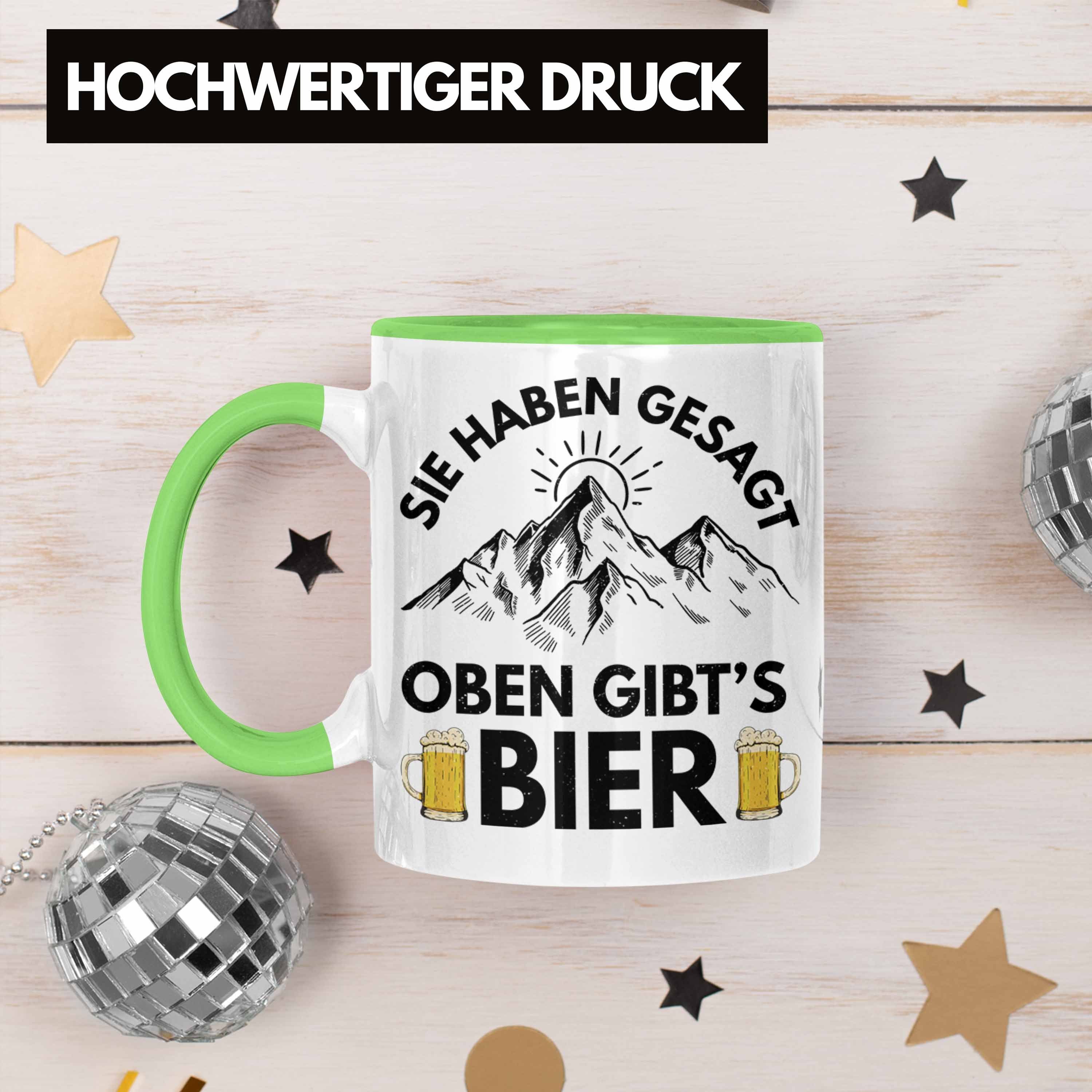 Berge Geschenk Geschenkidee Grün Tasse Geschenk Gibts Sie Bier Wandern Haben Trendation Trendation - Oben Gesagt Wanderer Tasse