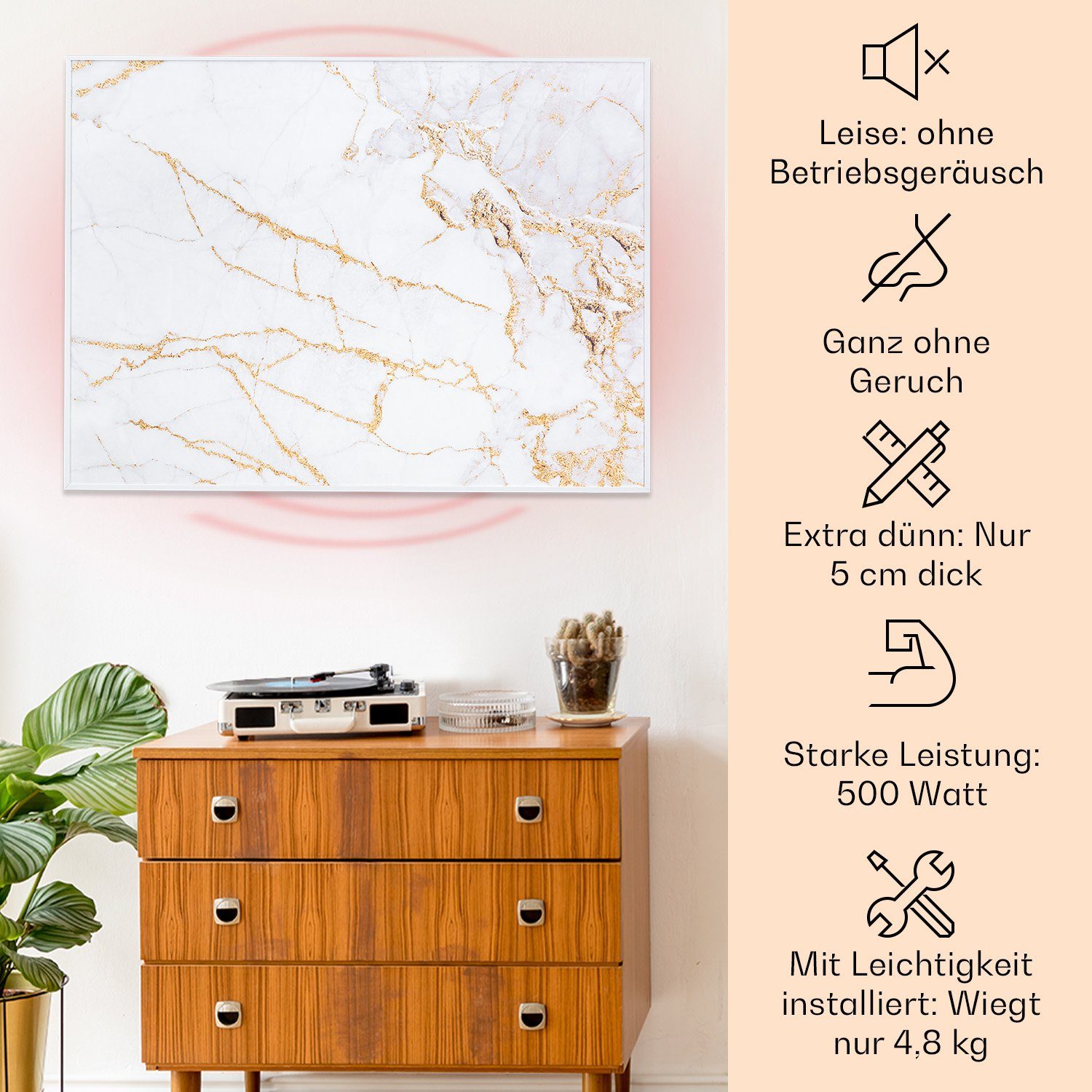 Klarstein Heizkörper Wonderwall Air Art Smart, elektrische Infrarot Wandhei günstig online kaufen