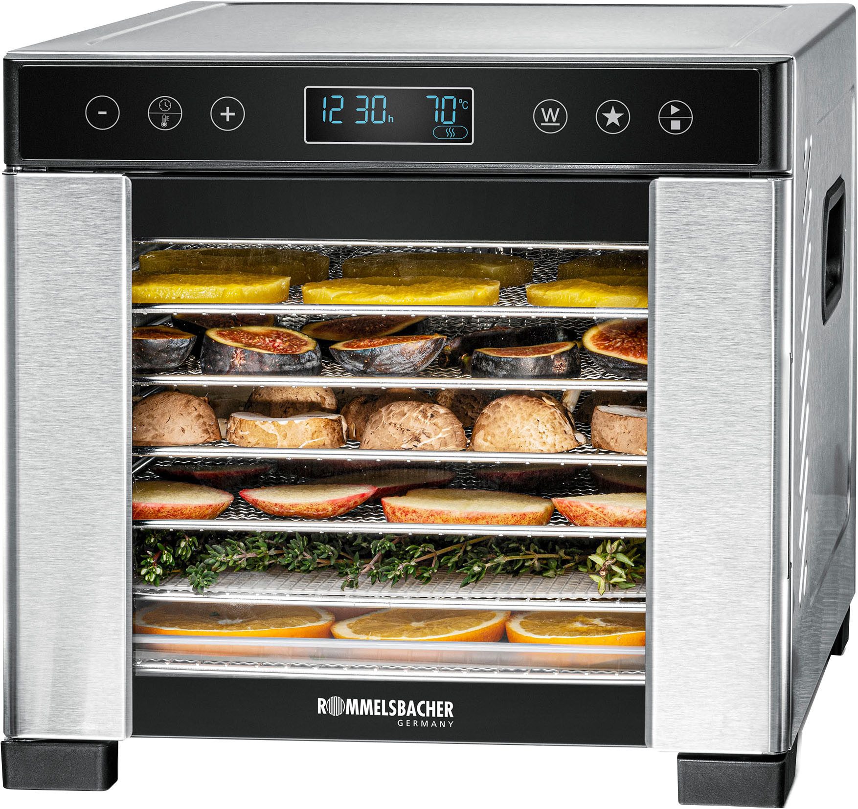 Rommelsbacher Dörrautomat DA 650 600 W, 7 Etagen, komfortable Touch Control Bedienung