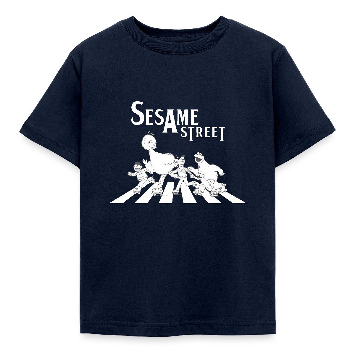 T-Shirt Sesamstraße Zebrastreifen Klassiker Kinder T-Shirt