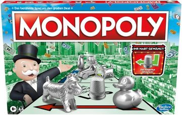 Hasbro Spiel, Monopoly - Classic, inkl. EXTRA Set mit Figuren, Würfeln, Häusern & Hotels