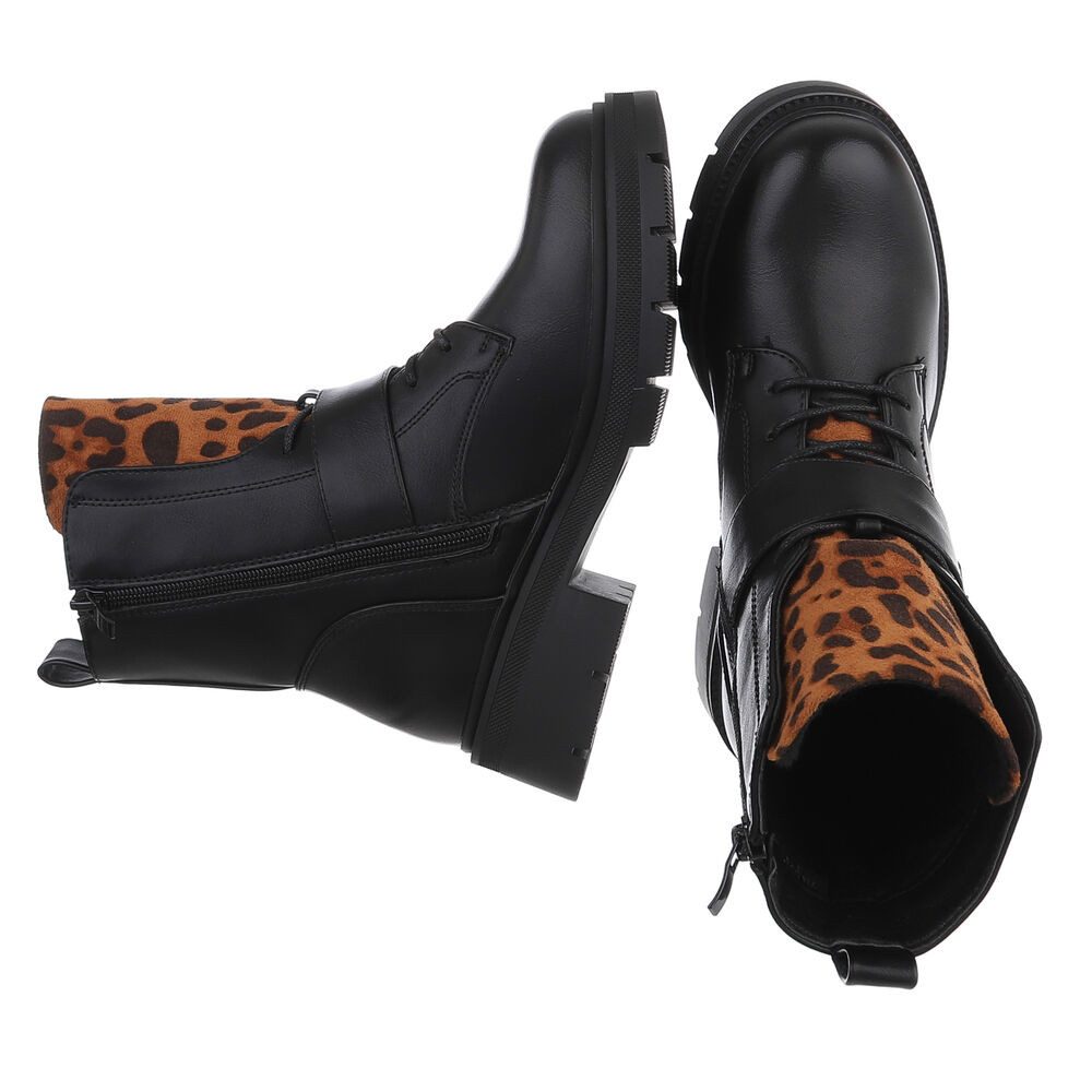 Ital-Design Moderne Damen Stiefel mit Riemen und Schnalle für Alltag Schnür günstig online kaufen