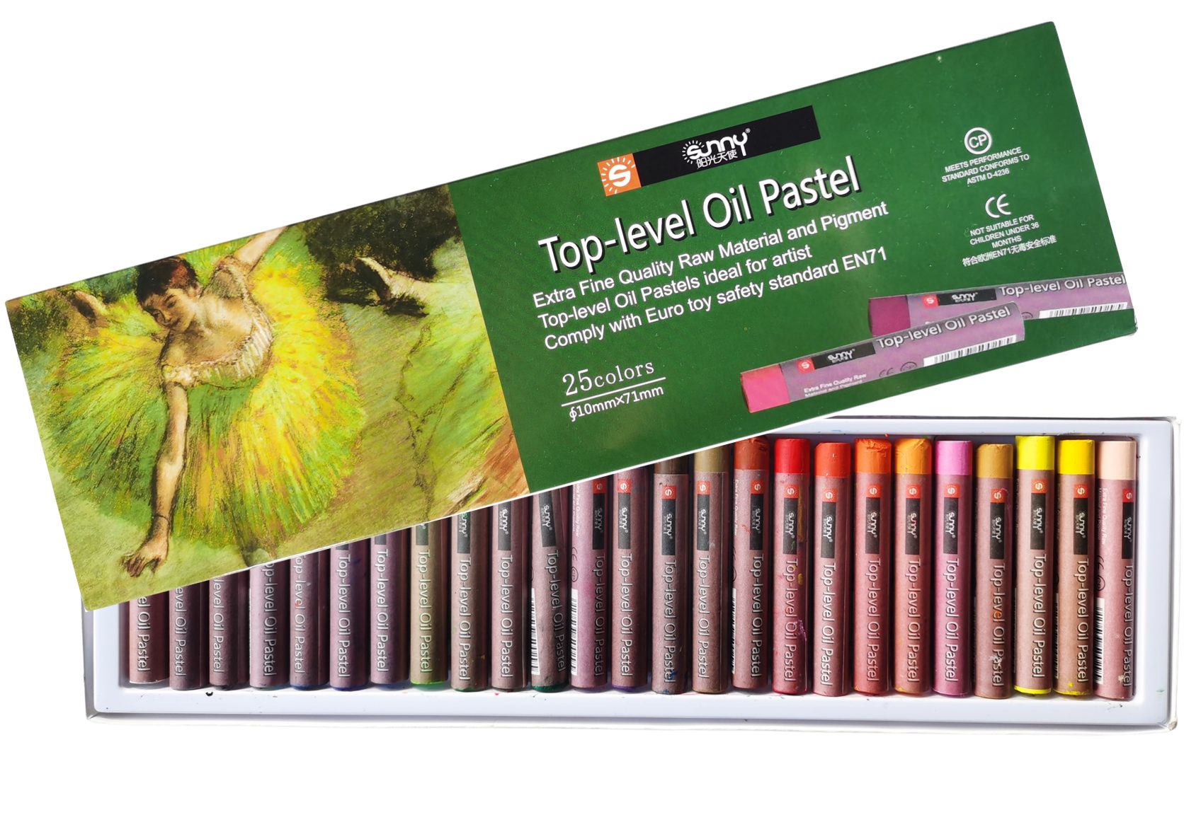 ´SUNNÝ Pastellkreide Öl Pastell 25 / 36 / 50 Stk. Ölpastellkreide Rund Pastellkreidestift, Wachsmalstifte Set zum Skizzieren für Künstler Studenten & Hobbymaler