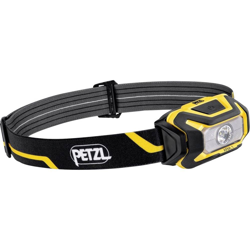 Petzl LED Stirnlampe ARIA® 1 LED Stirnlampe batteriebetrieben, Li-Ionen Akkus oder, abnehmbar, waschbar, verstellbar, mit Memory-Funktion