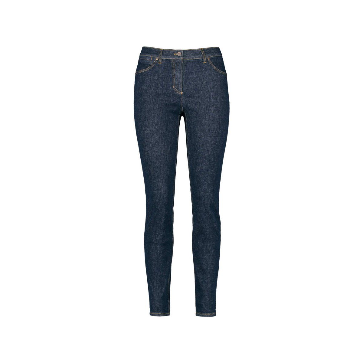 blau GERRY WEBER (83000) Straight-Jeans dark (1-tlg) denim regular
