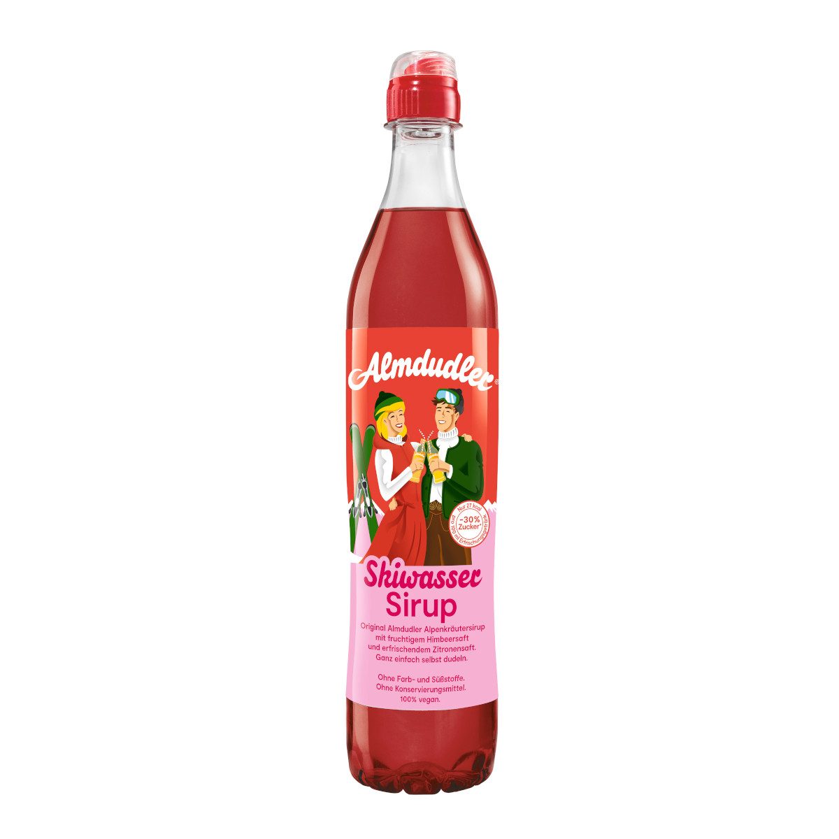 Pfanner Tee, Pfanner Almdudler Skiwasser Sirup fruchtige Himbeere Packung 700ml