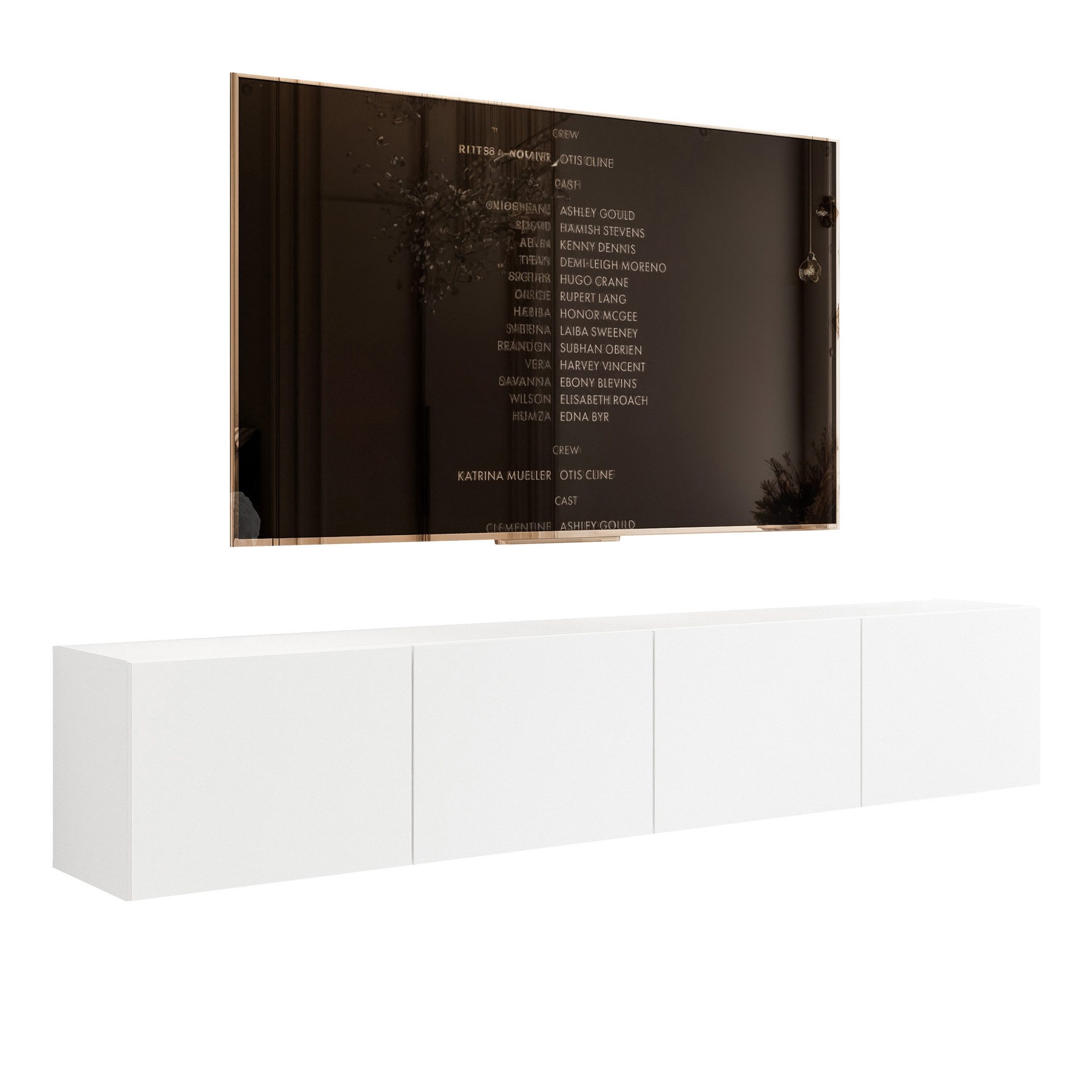 yourhouse24 Lowboard TV ANGEL 200 mit LED-Beleuchtung – Griffloses Design – Bild 2 von 5