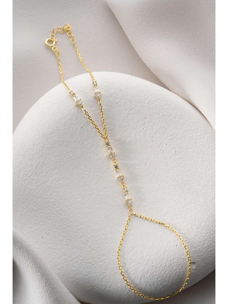 Nisan Ketten und Armband Set, Silber Handkette Goldbeschichtete Handkette, günstig online kaufen