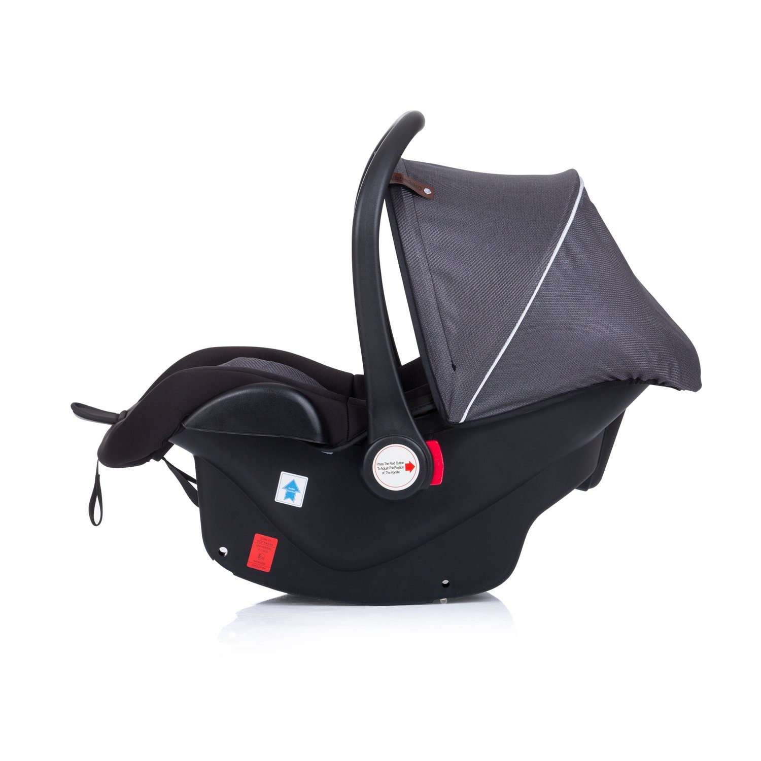 Chipolino Babyschale Enigma Babyschale 3-Punkt-Gurt Gruppe bis: 13 Kissen (0 kg) 13 kg, - grau Sonnendach 0