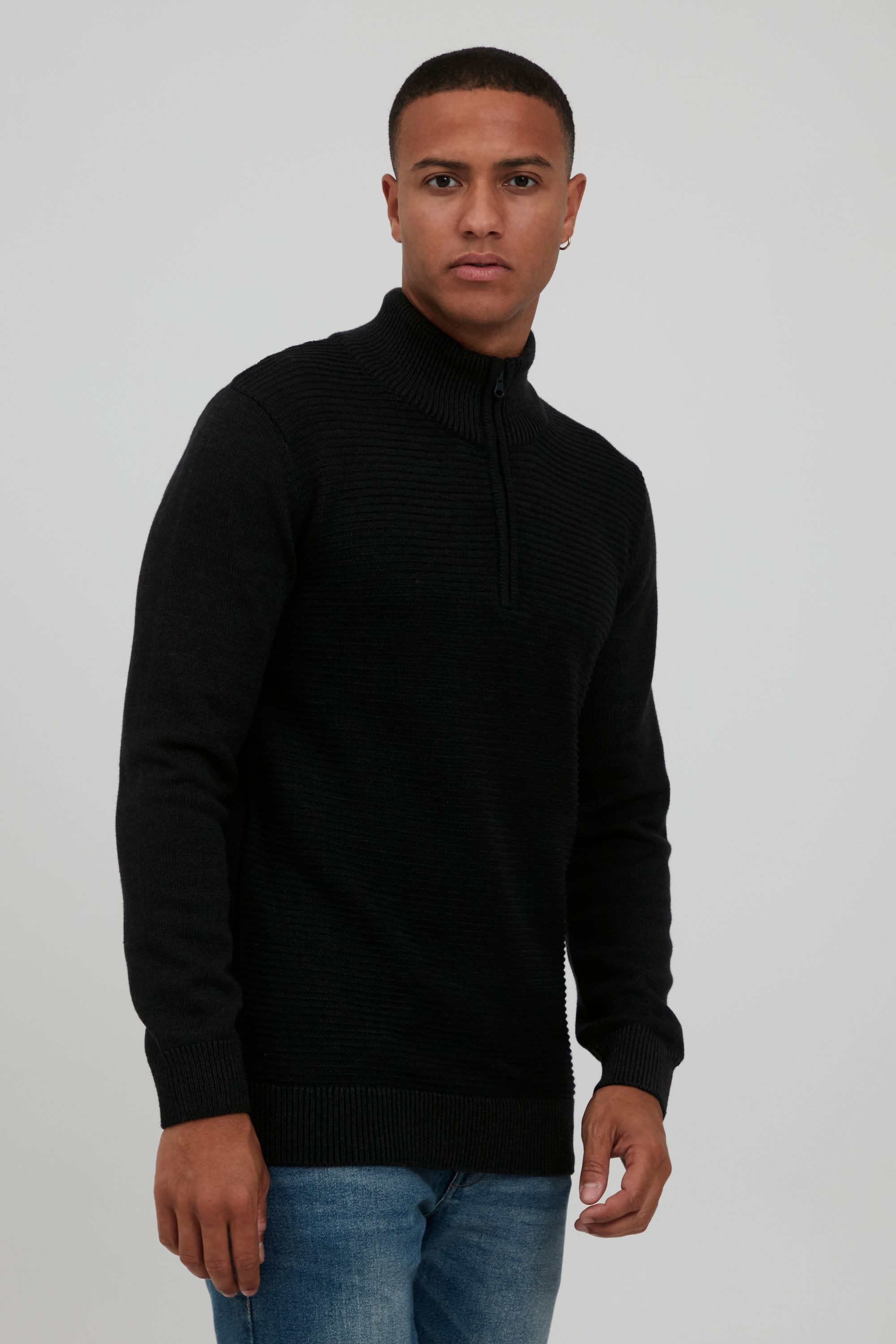 Indicode Troyer IDRichard Strickpulli mit Stehkragen günstig online kaufen