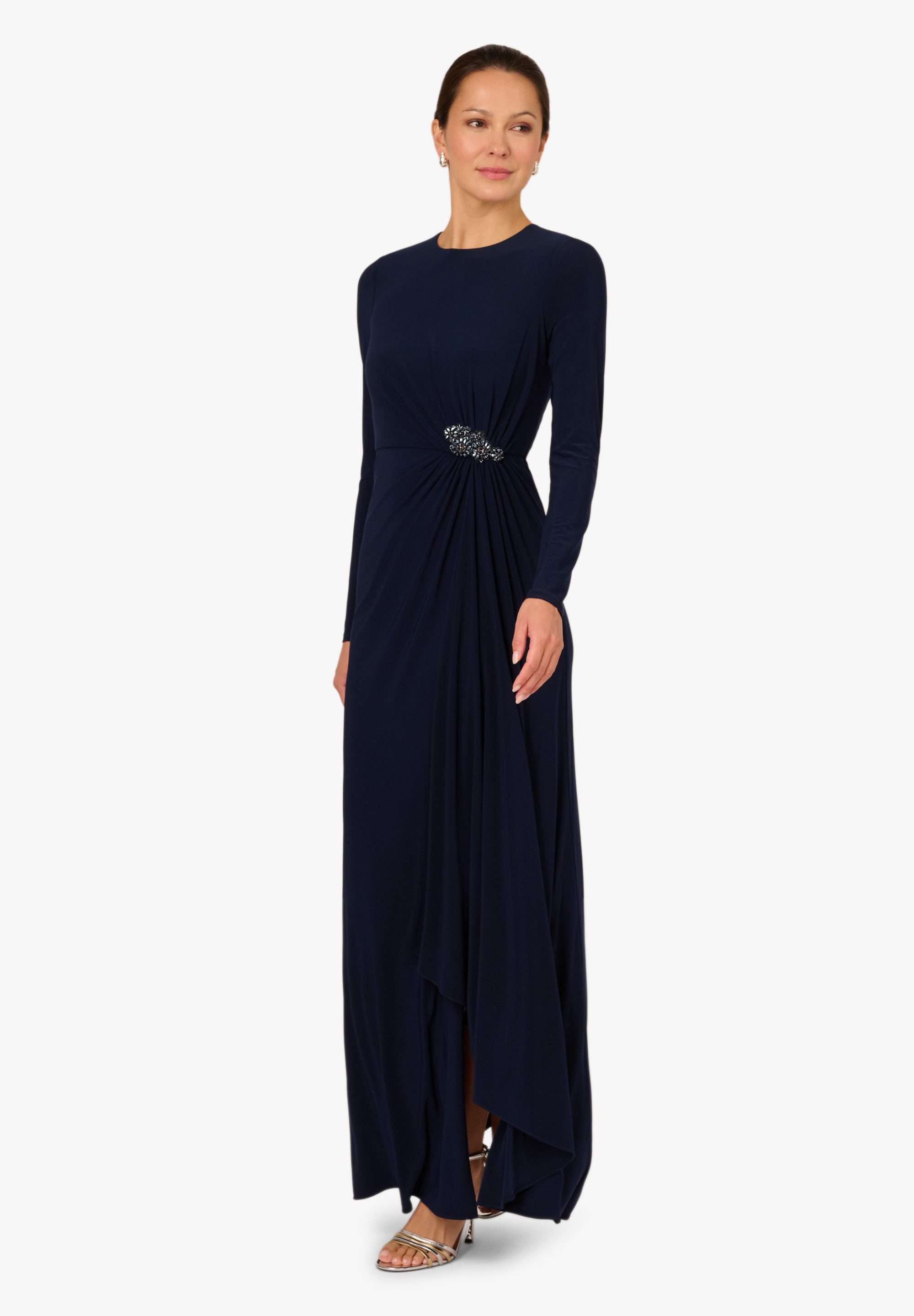 Adrianna Papell Abendkleid Draped Jersey Gown Slinky, stretchy floor sweepi günstig online kaufen