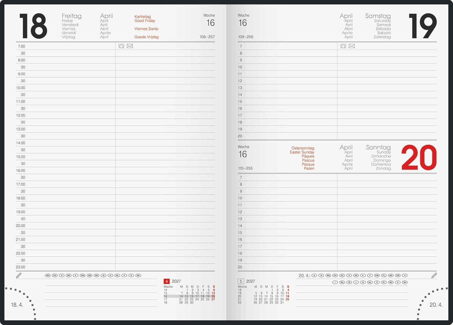 BRUNNEN Buchkalender BRUNNEN Buchkalender Mod. 795 2027 „Confetti“, A5, Papier