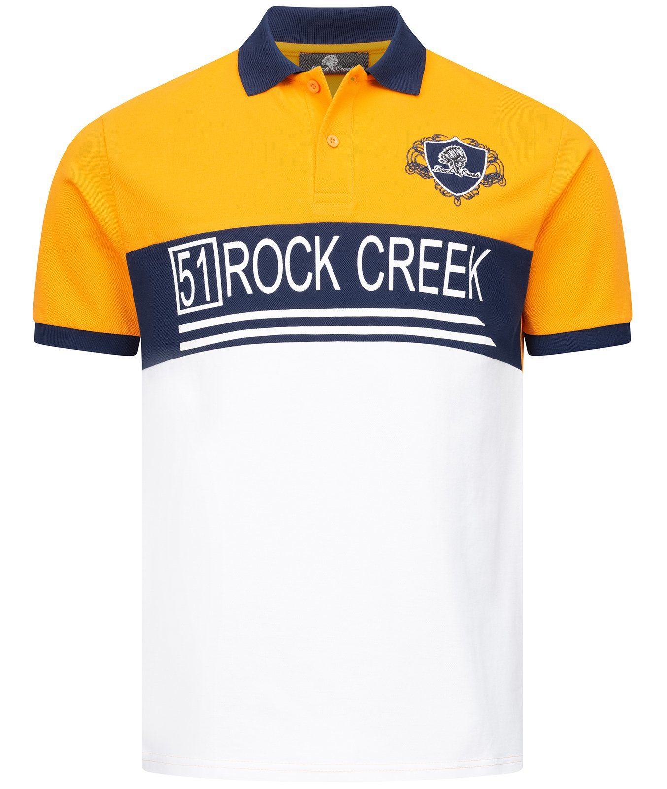 Rock Creek Poloshirt Herren T-Shirt mit Polokragen H-306 Maisgelb