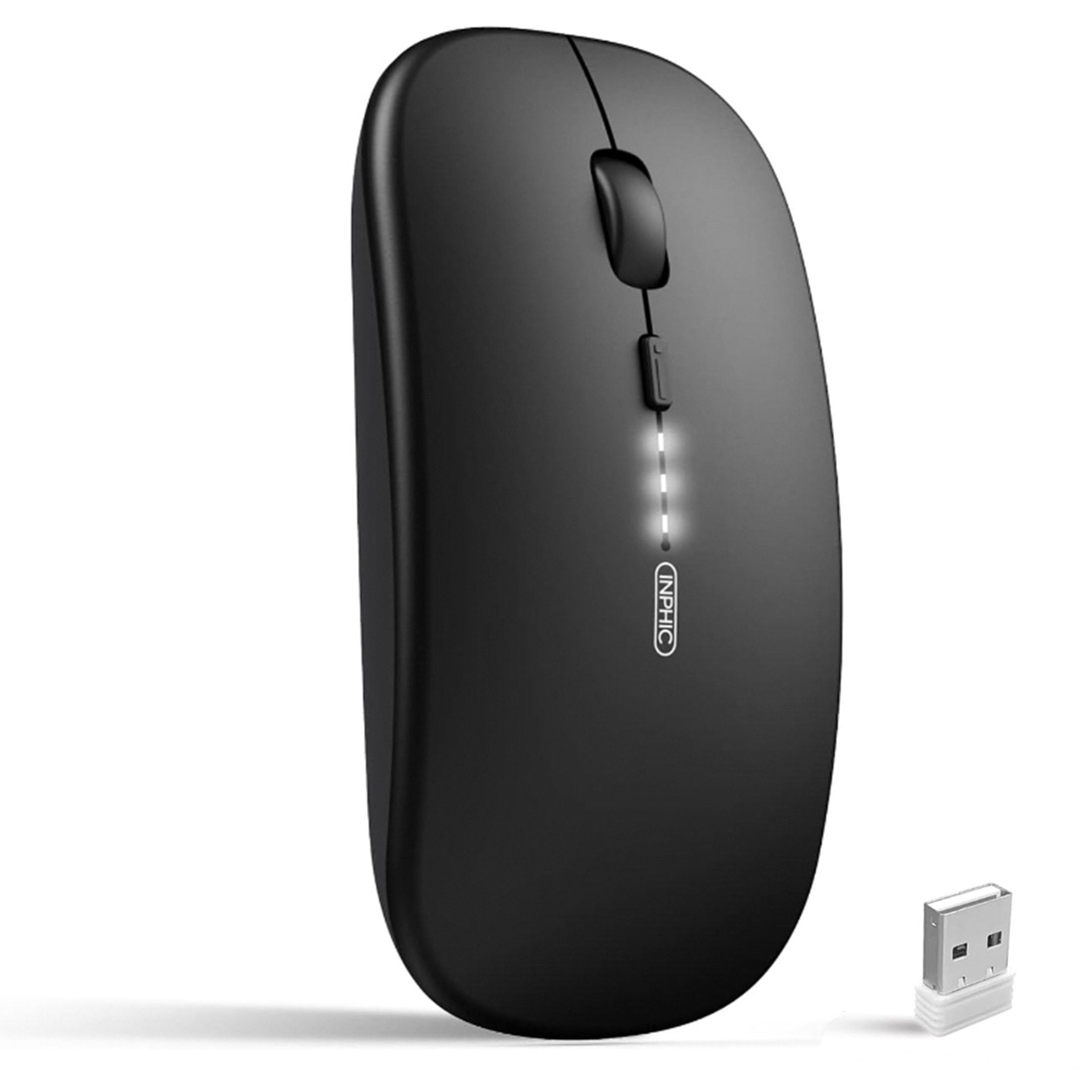 Diida Bluetooth PCMaus,wiederaufladbare kabellose Maus,geräuschloses Klicken Mäuse (Funk, kabelgebunden)