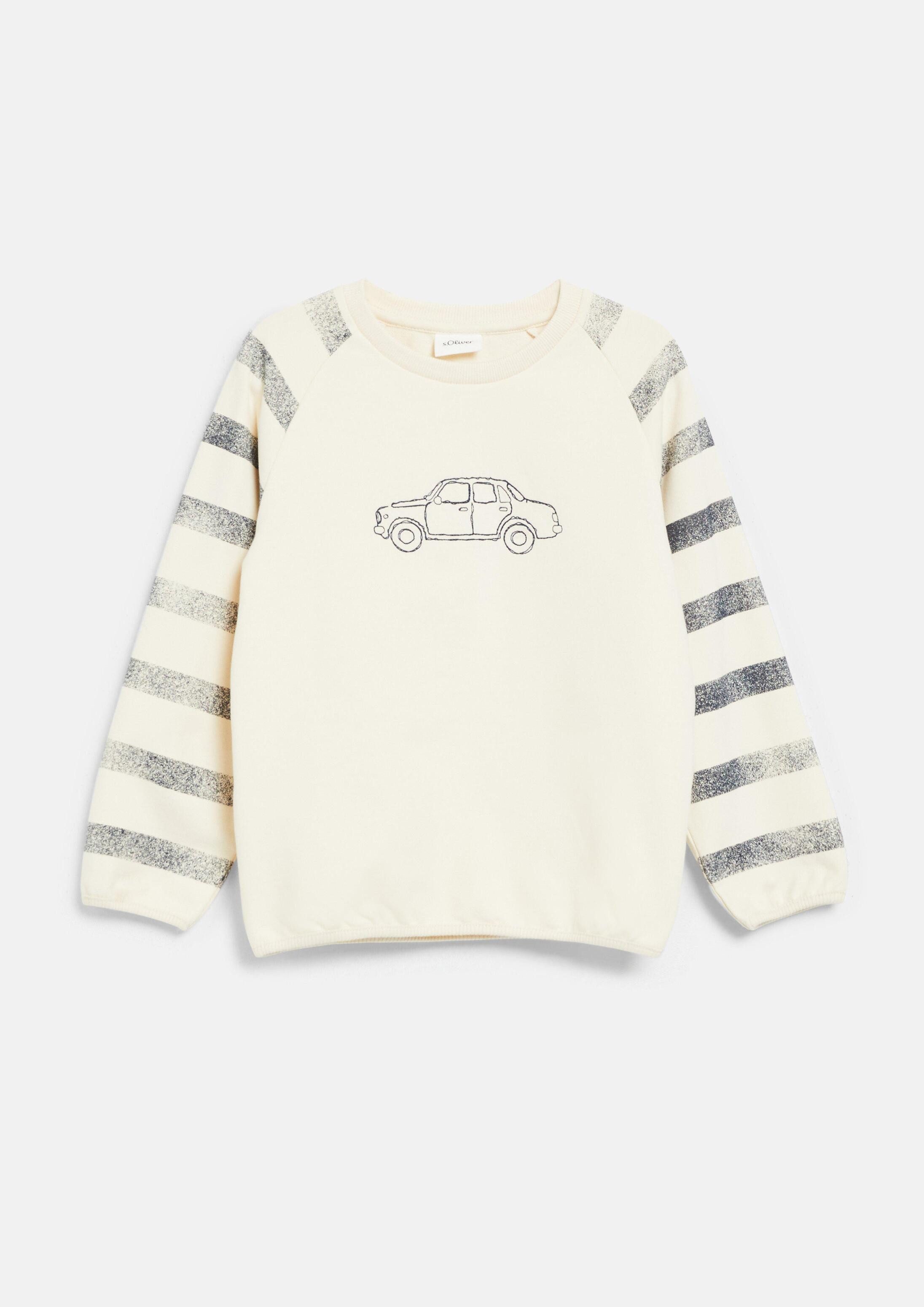 s.Oliver Sweatshirt Sweatshirt Leichtes Sweatshirt mit Raglanärmeln und Stickerei