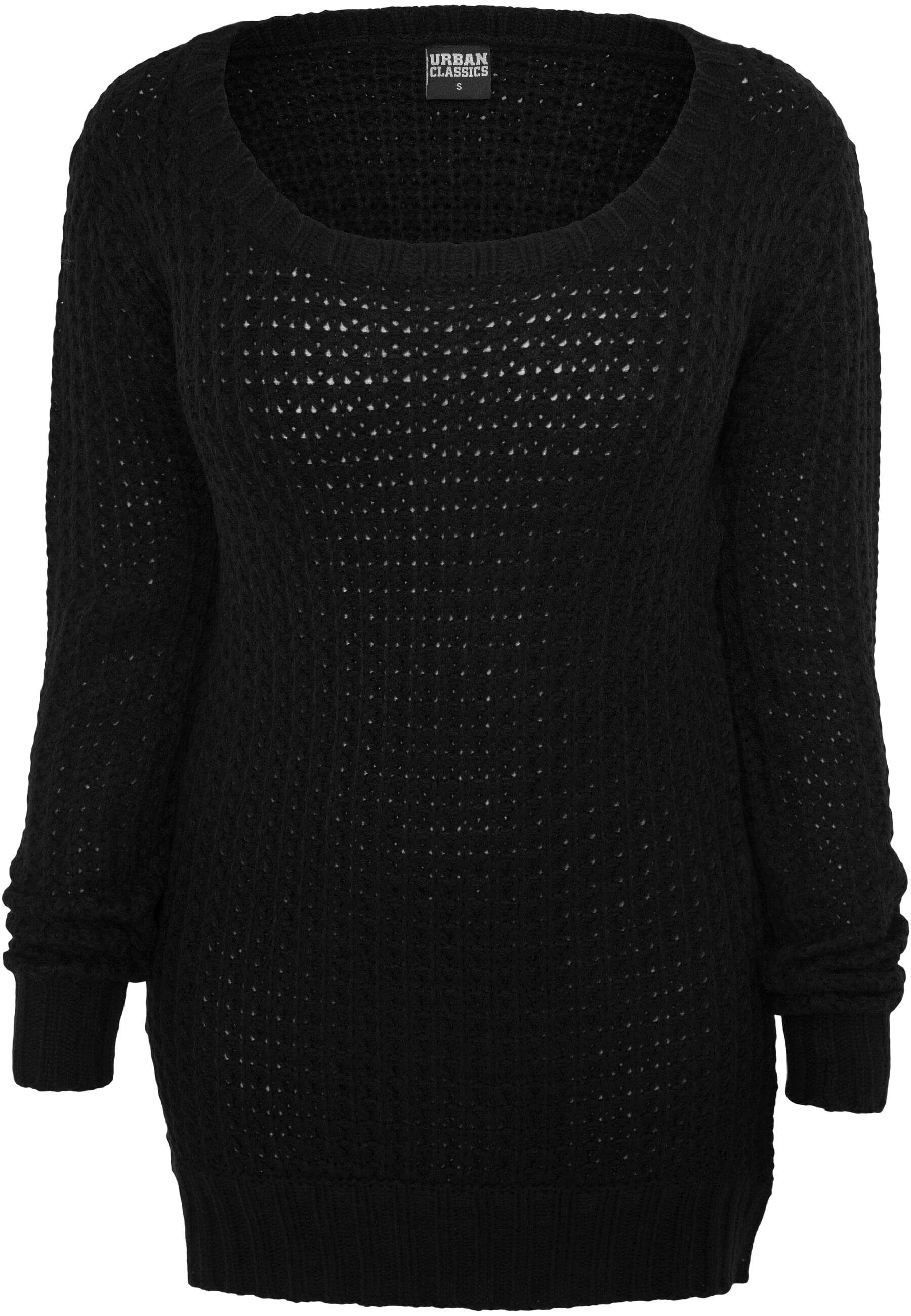 URBAN CLASSICS Rundhalspullover Urban Classics Damen Ladies Long Wideneck Sweater (1-tlg)