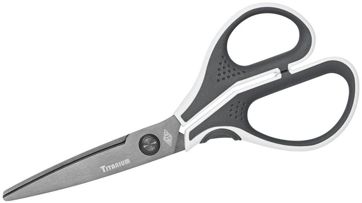 WEDO Papierscheren Schere Titan Cut-it Edelstahl 17,5cm grau/weiß