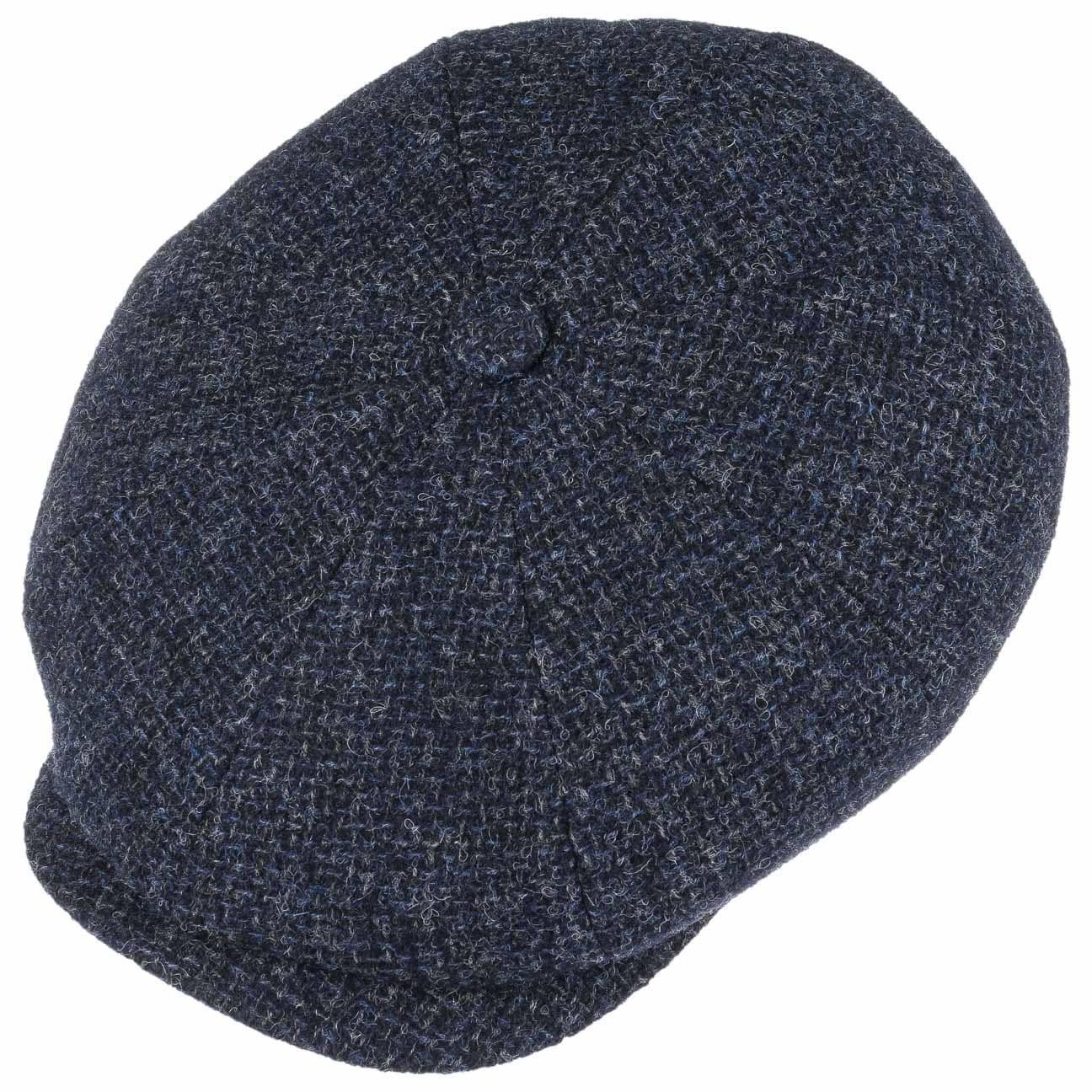 Schirm dunkelblau Cap (1-St) Stetson mit Schirmmütze Flat