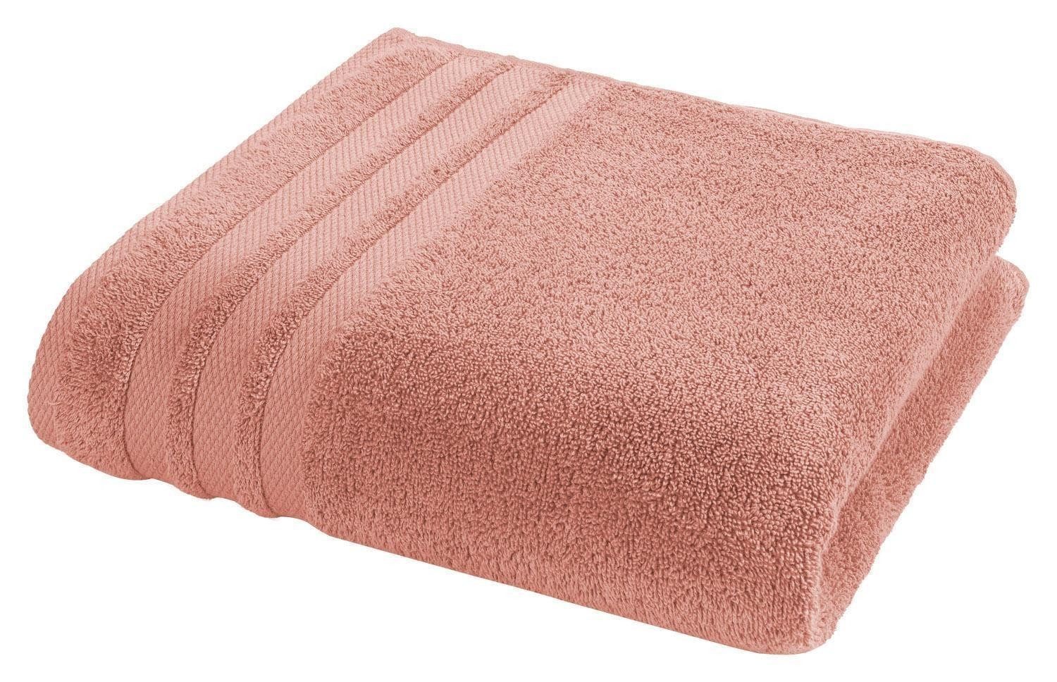 casa NOVA Duschtuch MADRID, 70 x 140 cm, Pfirsich, (1-St), 450 g/qm, waschbar bei 40 °C