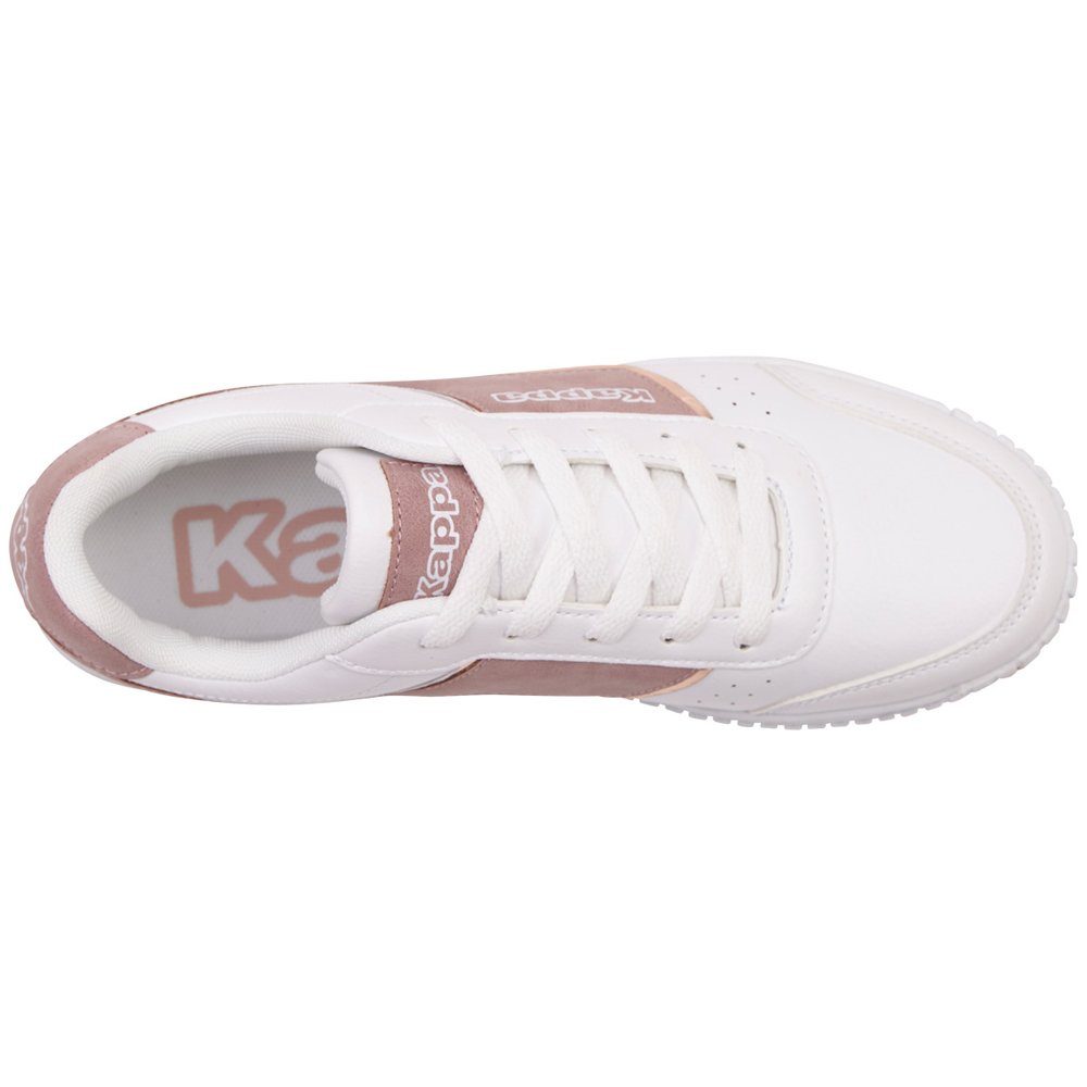 mit white-rosé metallisch-schimmernden Sneaker Designelementen Kappa
