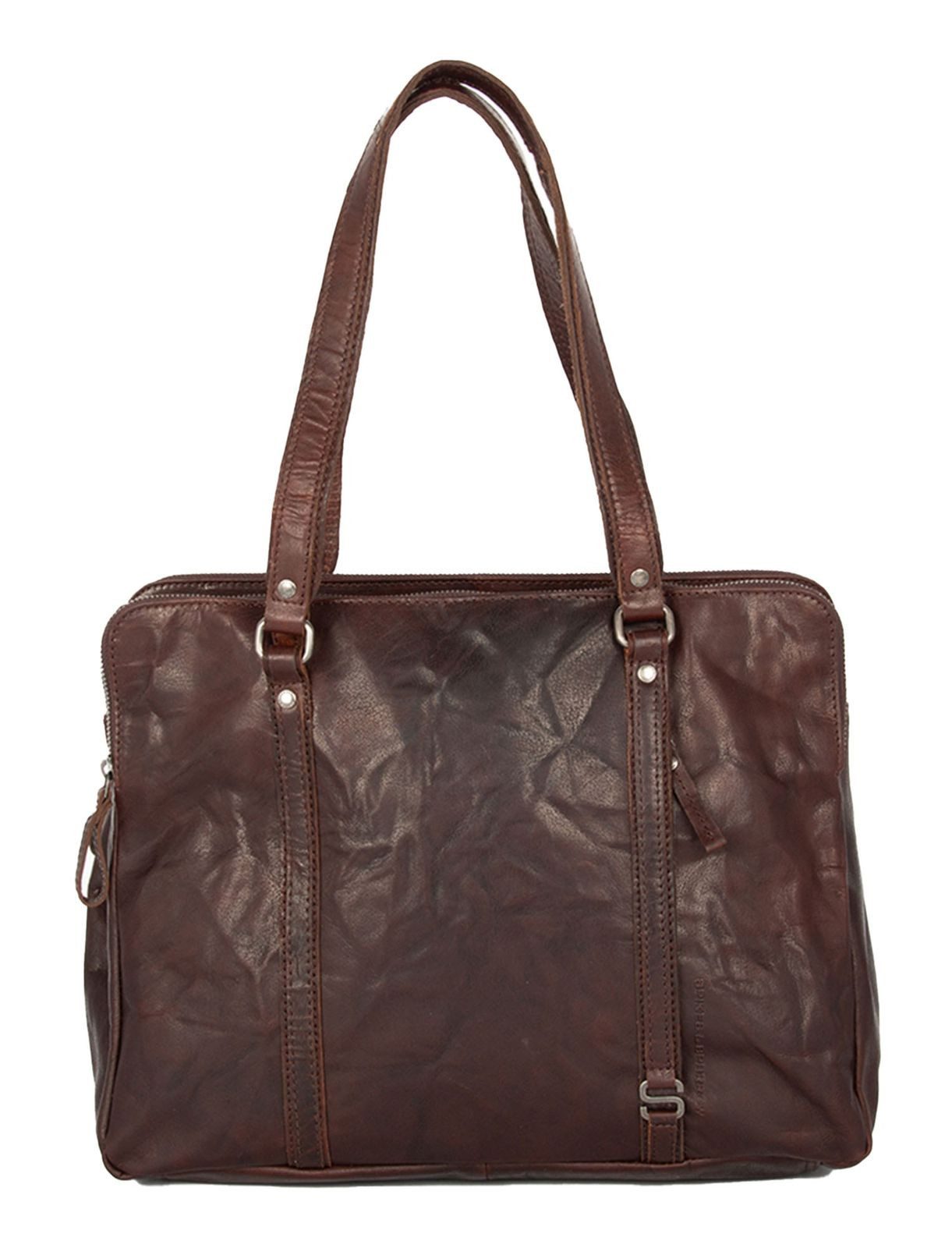Spikes & Sparrow Schultertasche Kansas, aus echtem Leder